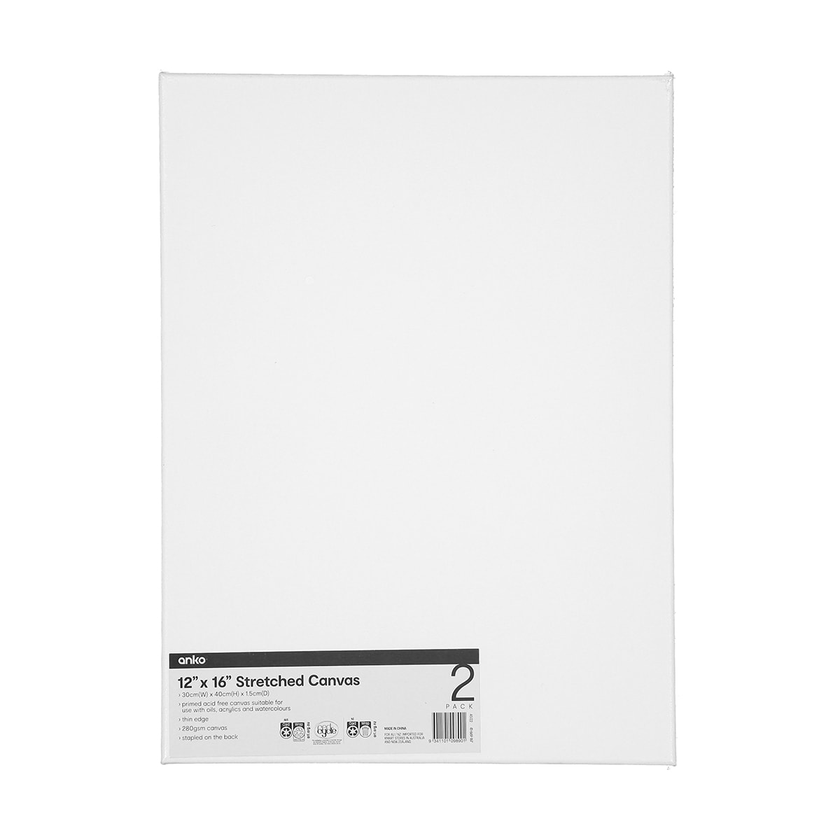 12in. x 16in. Stretch Canvas 2 Pack