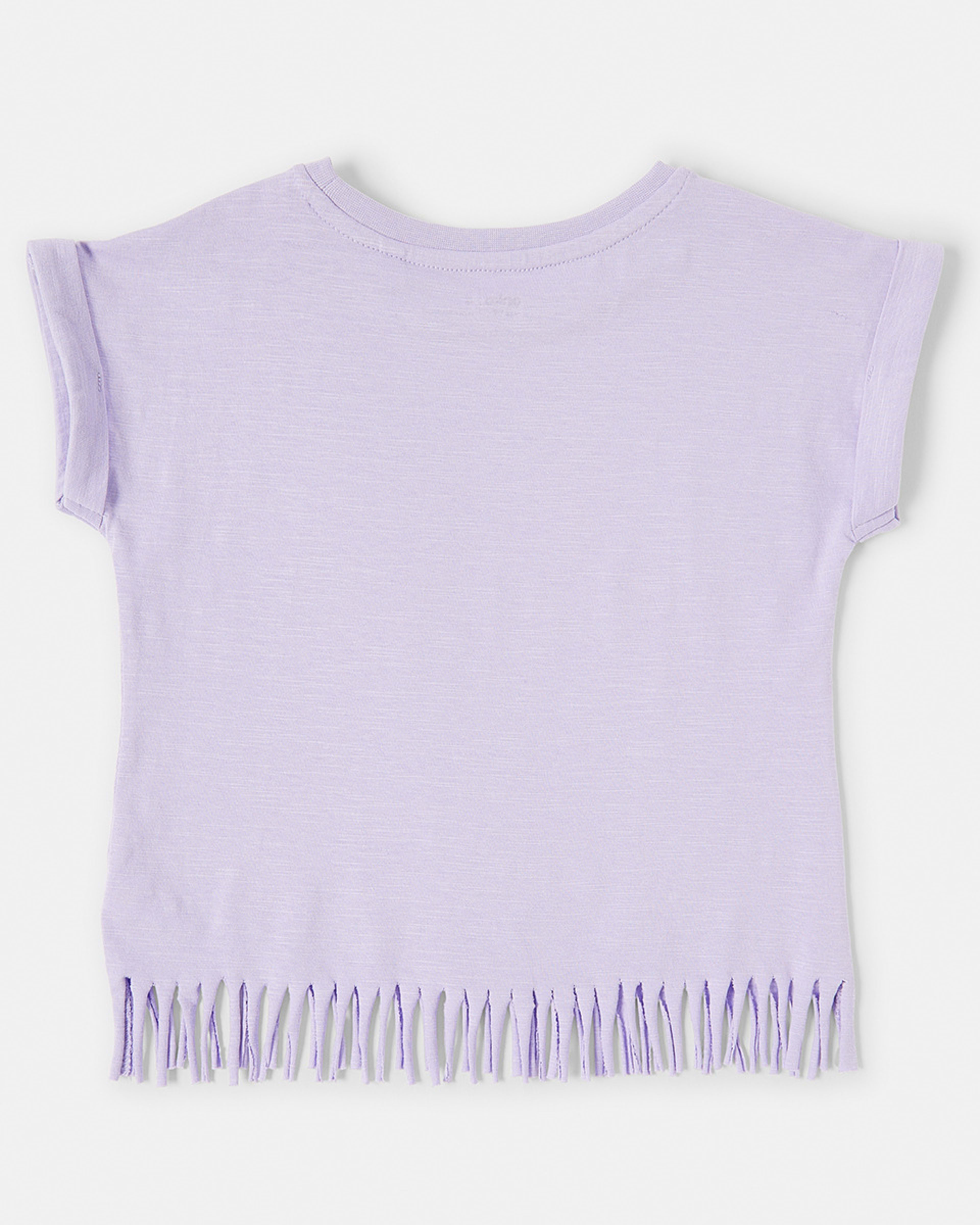 9 Short Sleeve Fringe T-shirt Pst Purple, 9 of 9