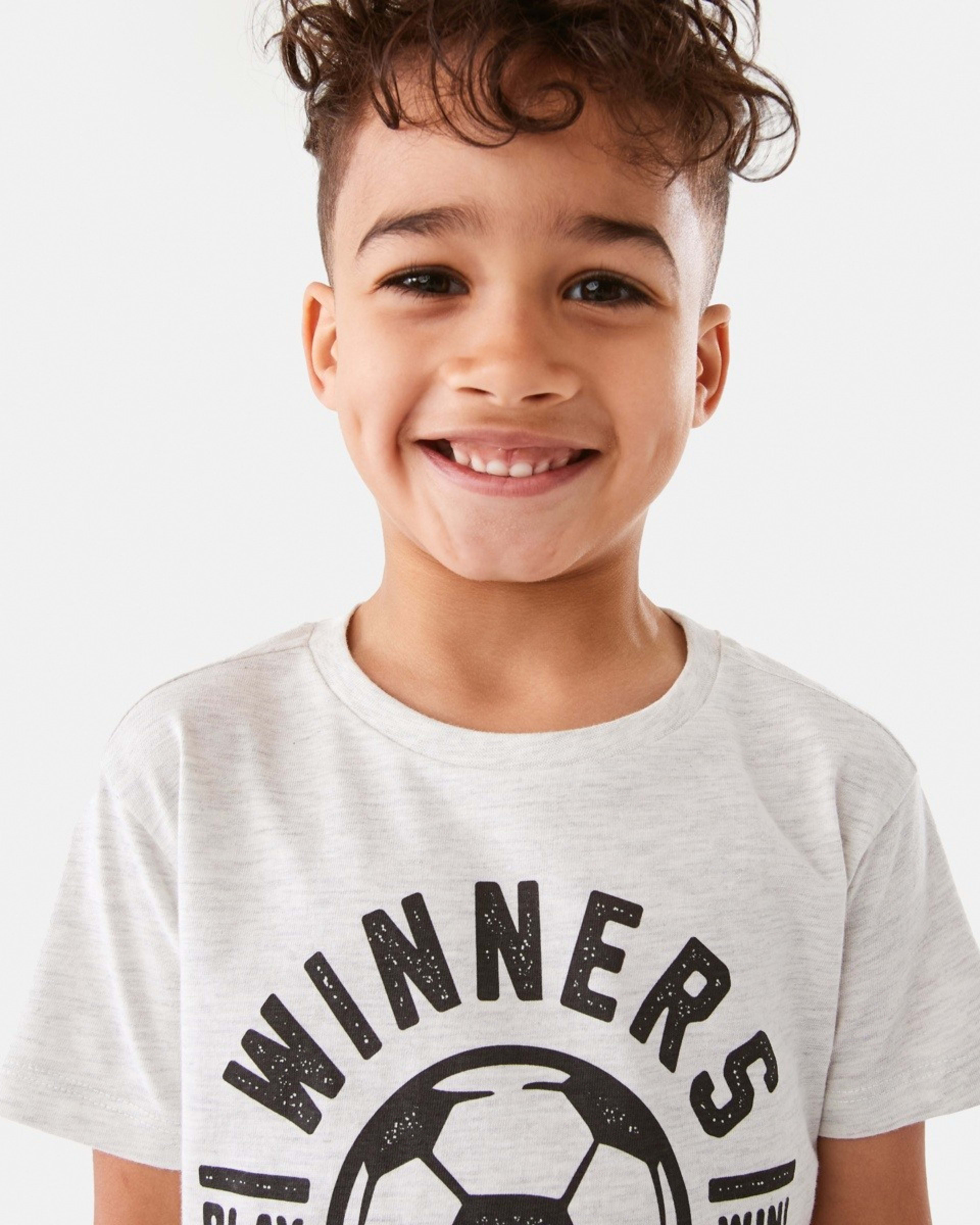 3 Chest Print T-shirt Whtsoccer, 3 of 8