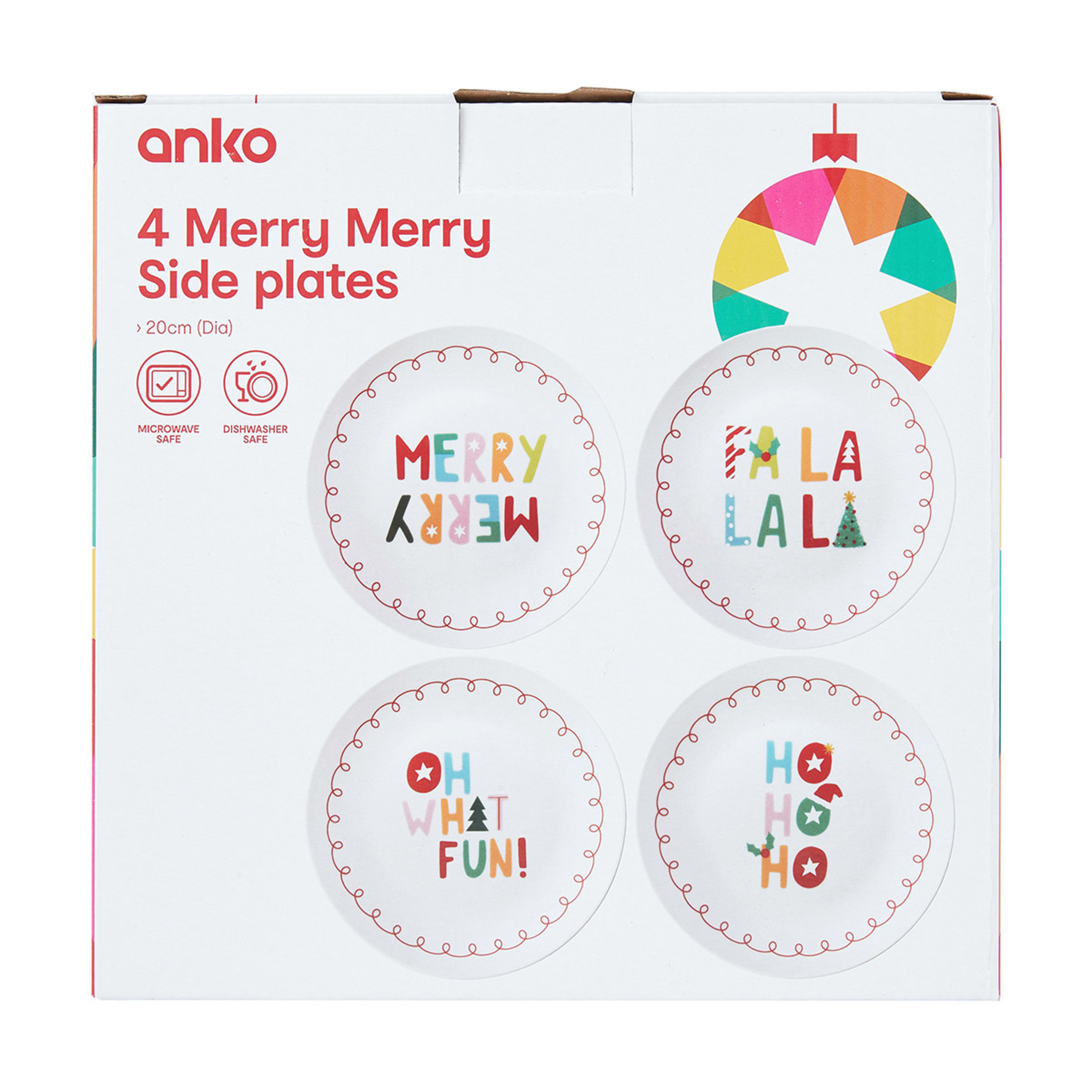 4 Pack Merry Merry Side Plates Kmart