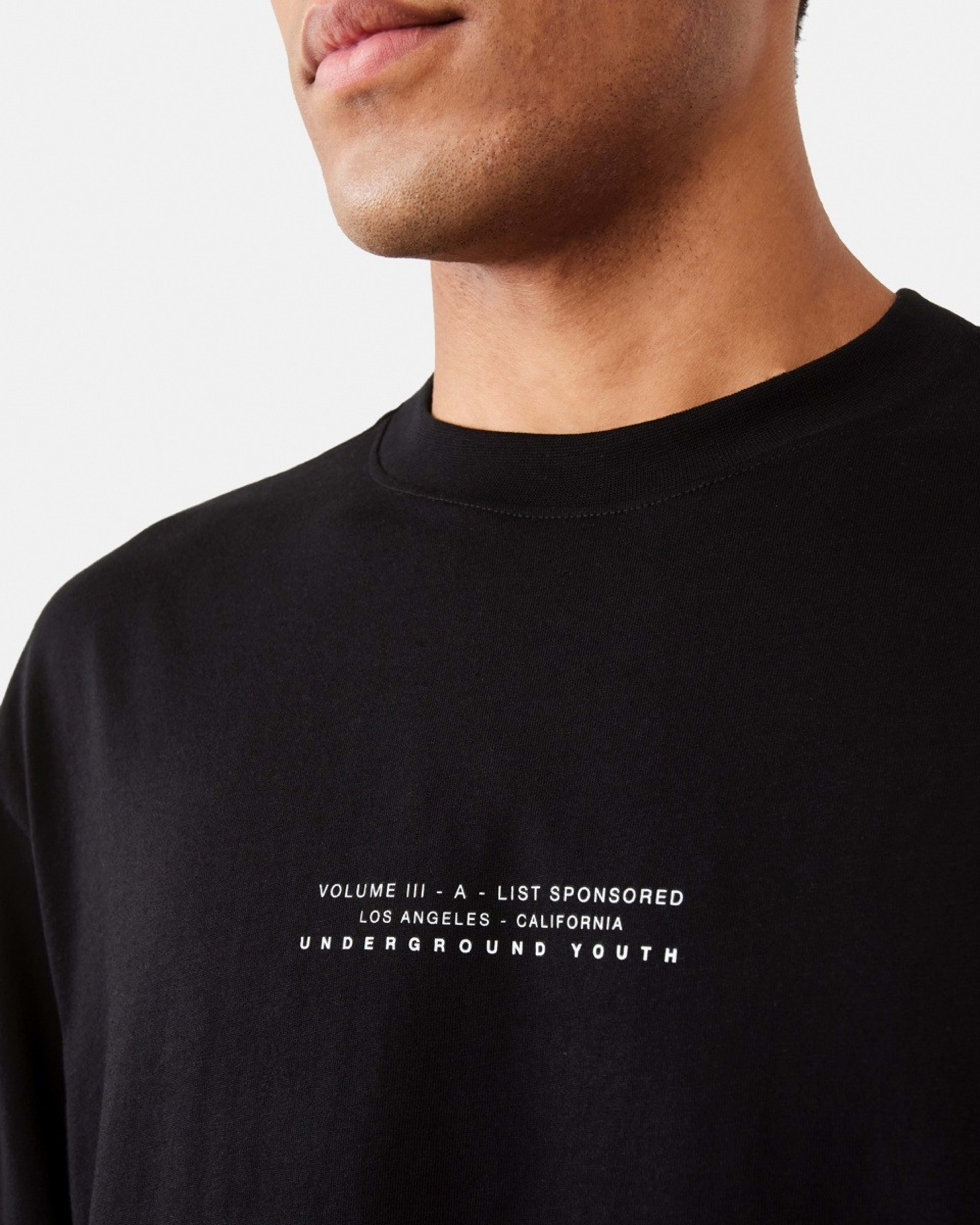 6 Long Sleeve Oversized Graphic T-shirt Black, 6 of 7