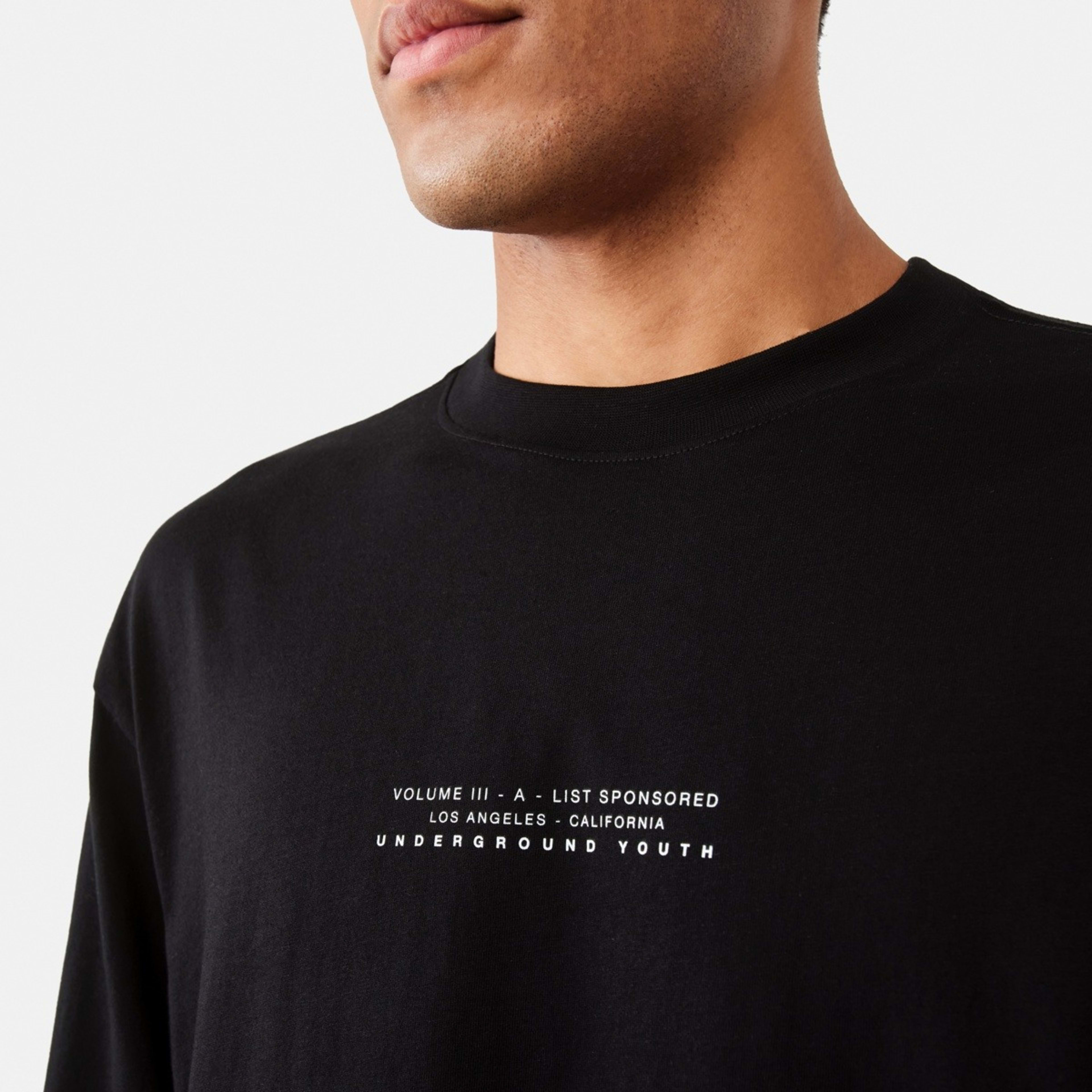6 Long Sleeve Oversized Graphic T-shirt Black, 6 of 7