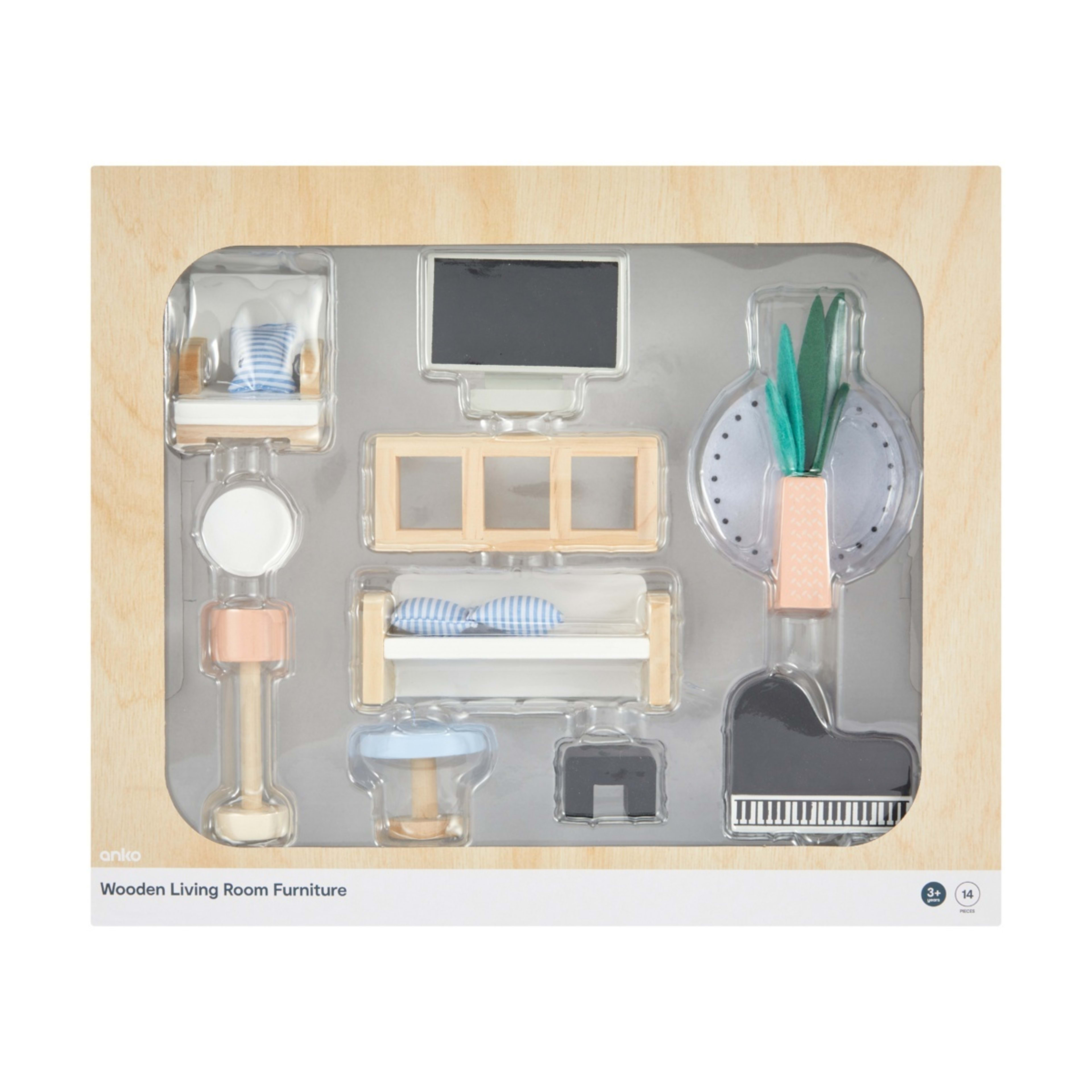 3 14 Piece Wooden Living Room Furniture Playset, 3 of 4