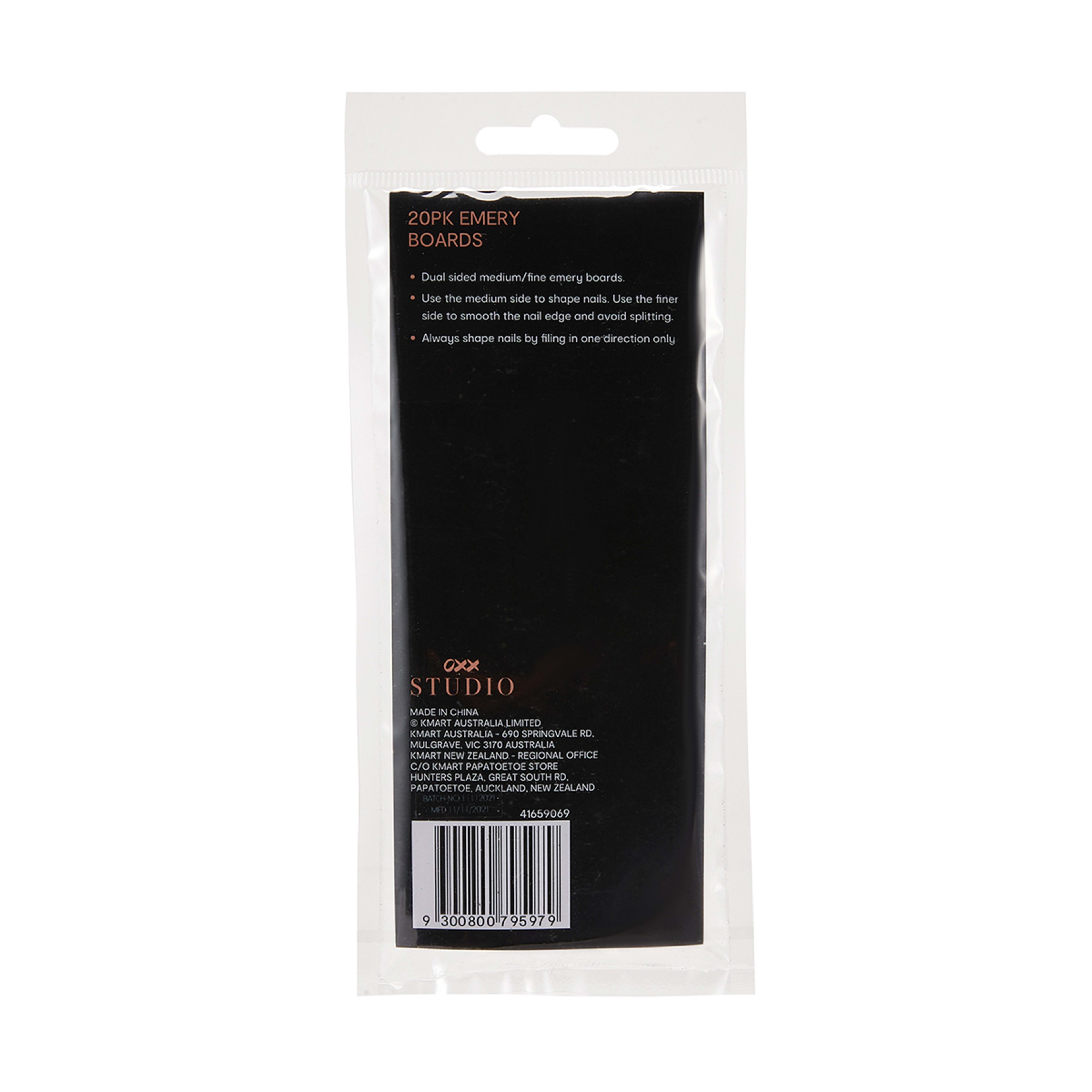 6 20 Pack Black & Pink Emery Boards, 6 of 6