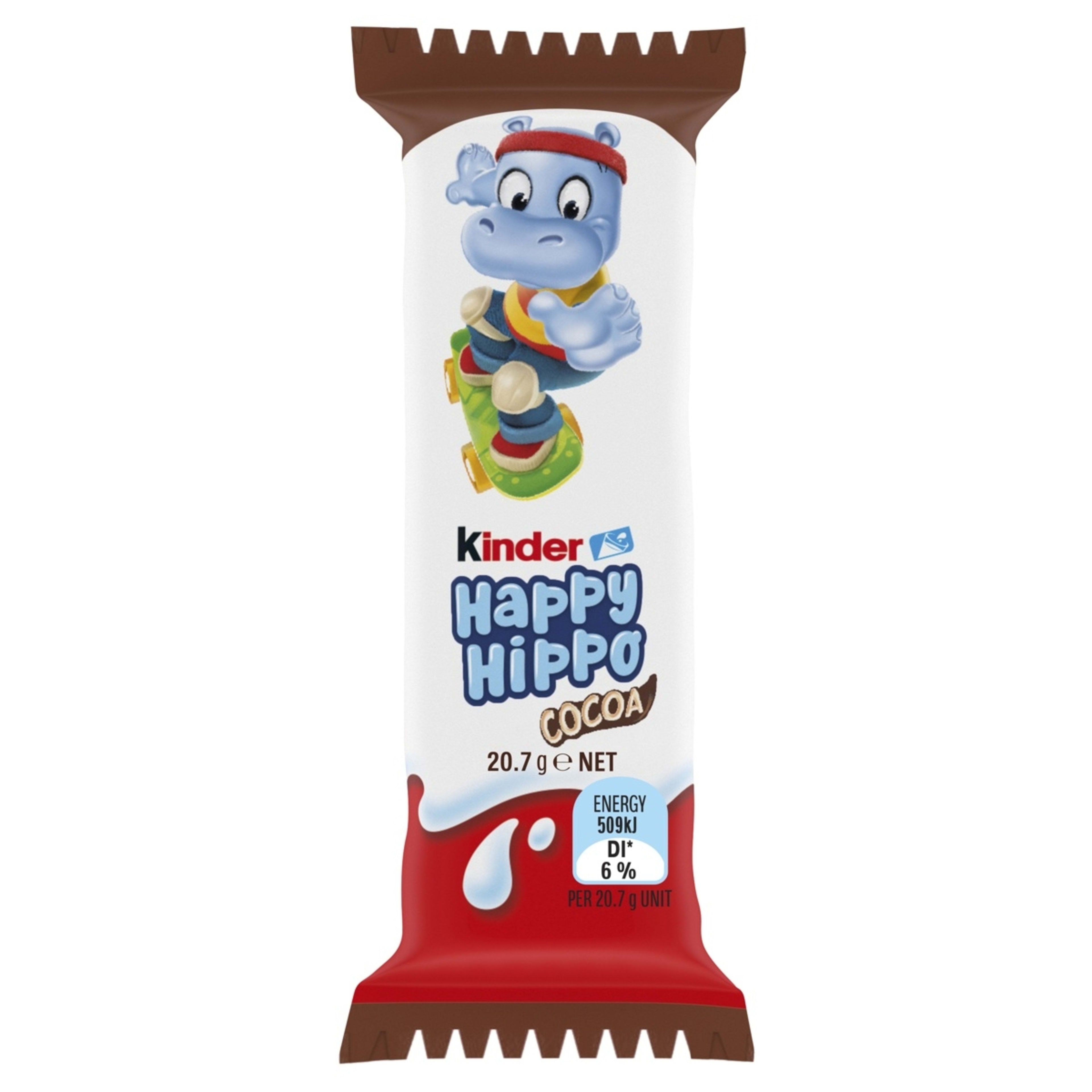 6 Kinder Happy Hippo Cocoa Single Biscuit Bar 20.7g - Assorted, 6 of 8