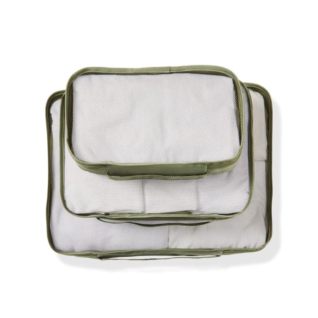 3 Piece Packing Cubes Green Kmart NZ