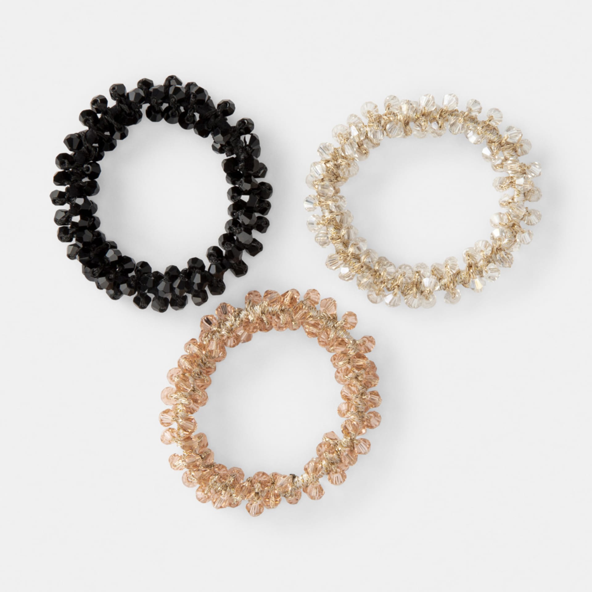 3 Pack Jewel Hair Ties Kmart