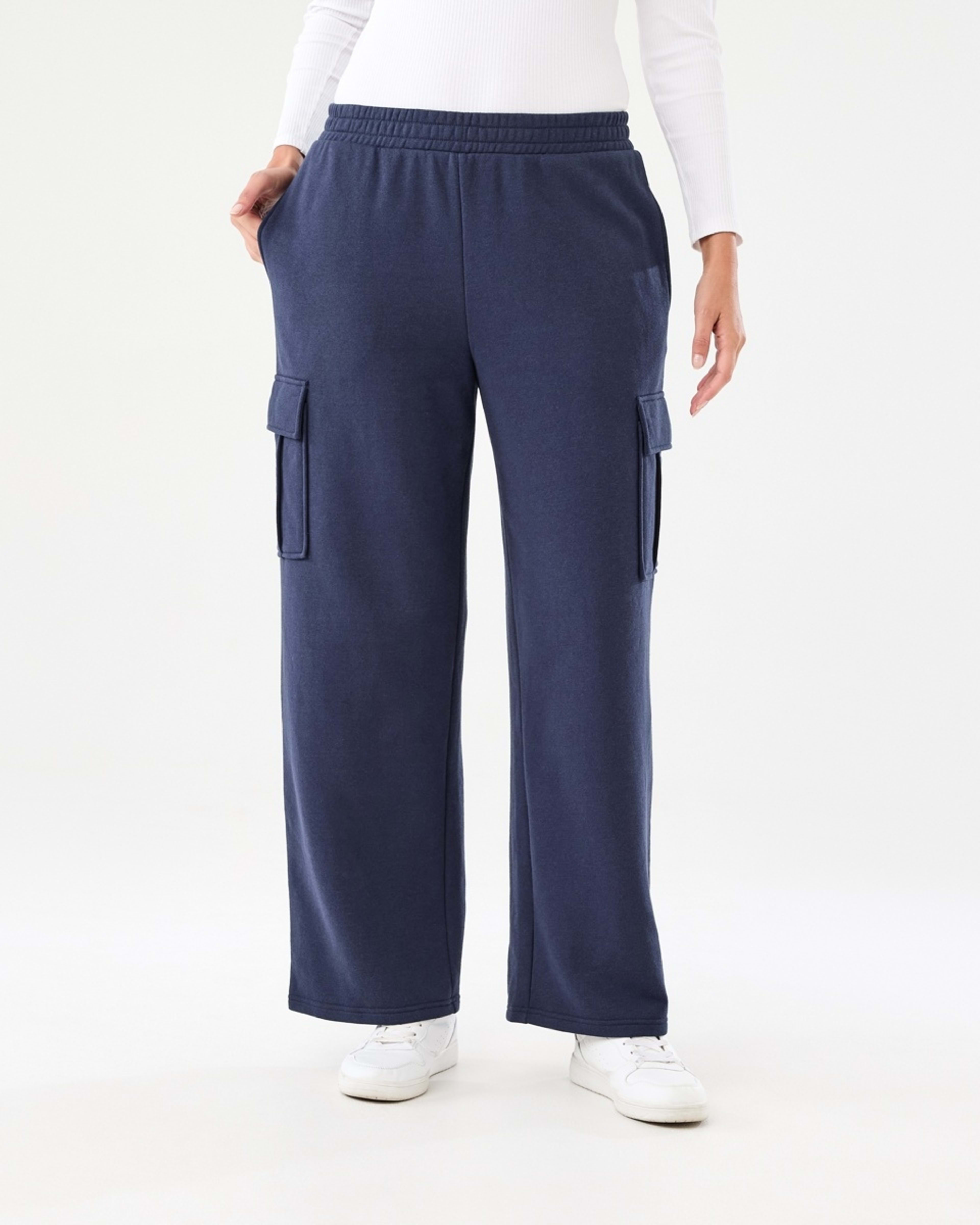 1 Cargo Wide Leg Trackpants Fluid Navy