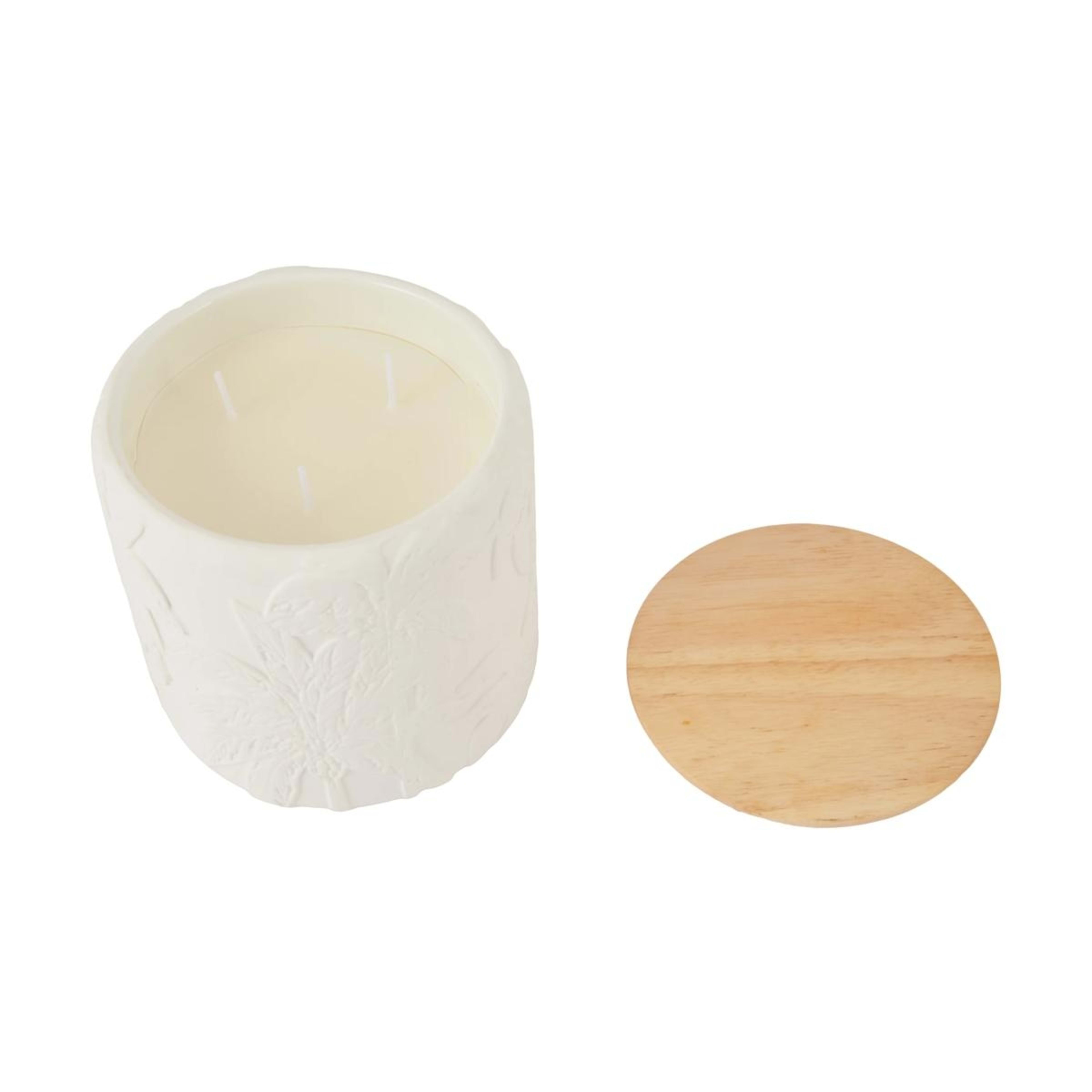 2 XL Palm Embossed Ceramic Candle, 2 of 5
