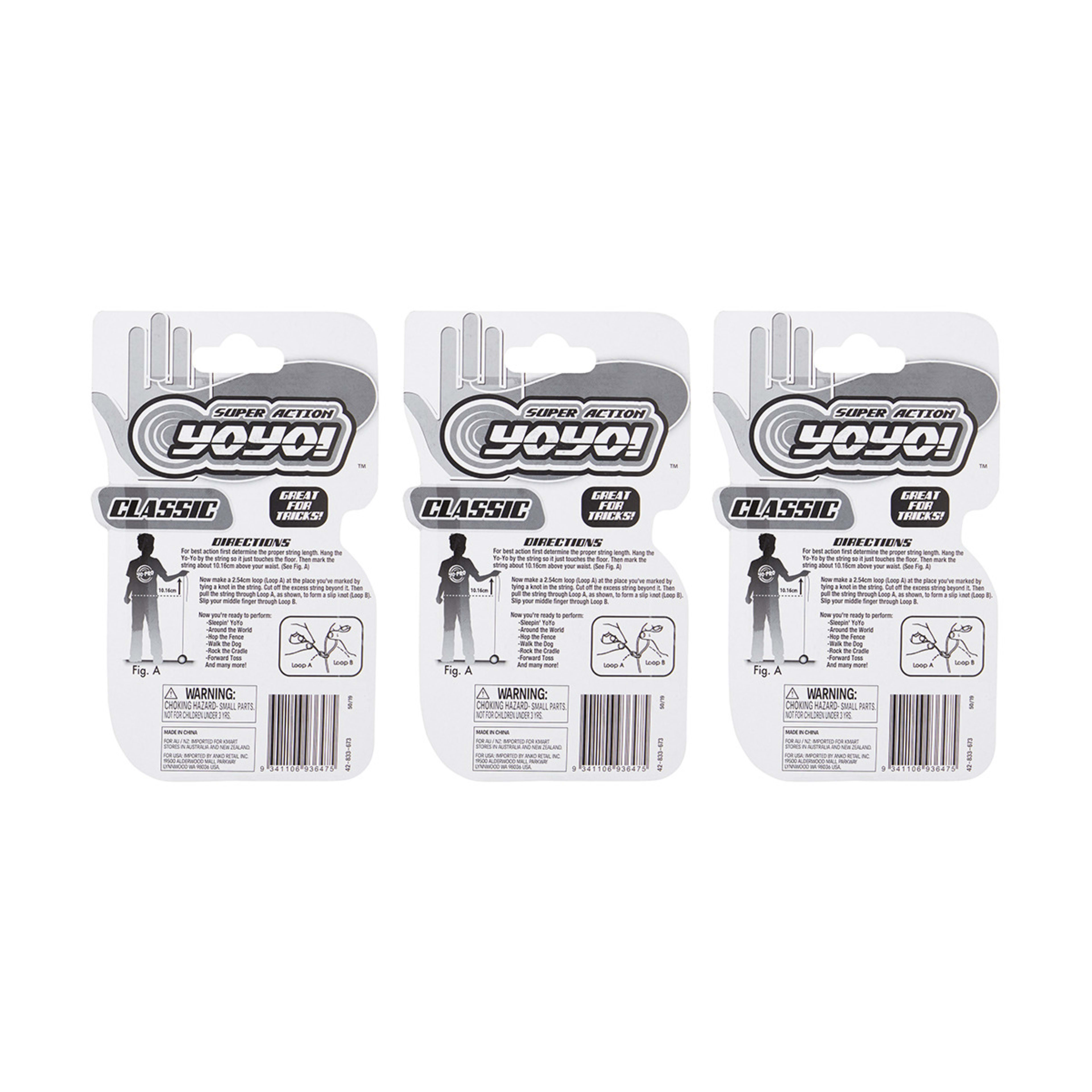 Super Action YoYo Classic Toy Assorted Kmart