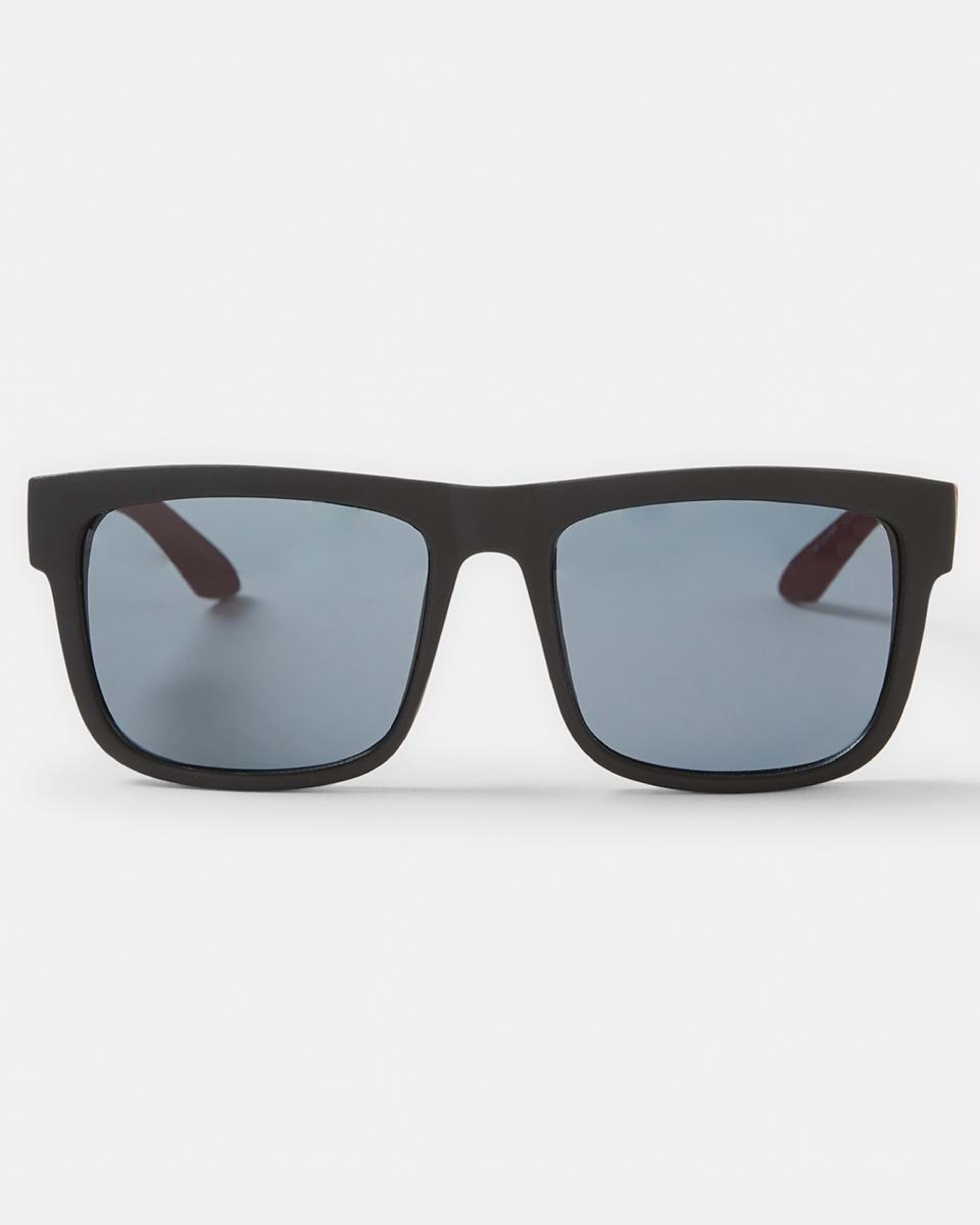 2 Trapezoid Sunglasses Blk Wood, 2 of 6