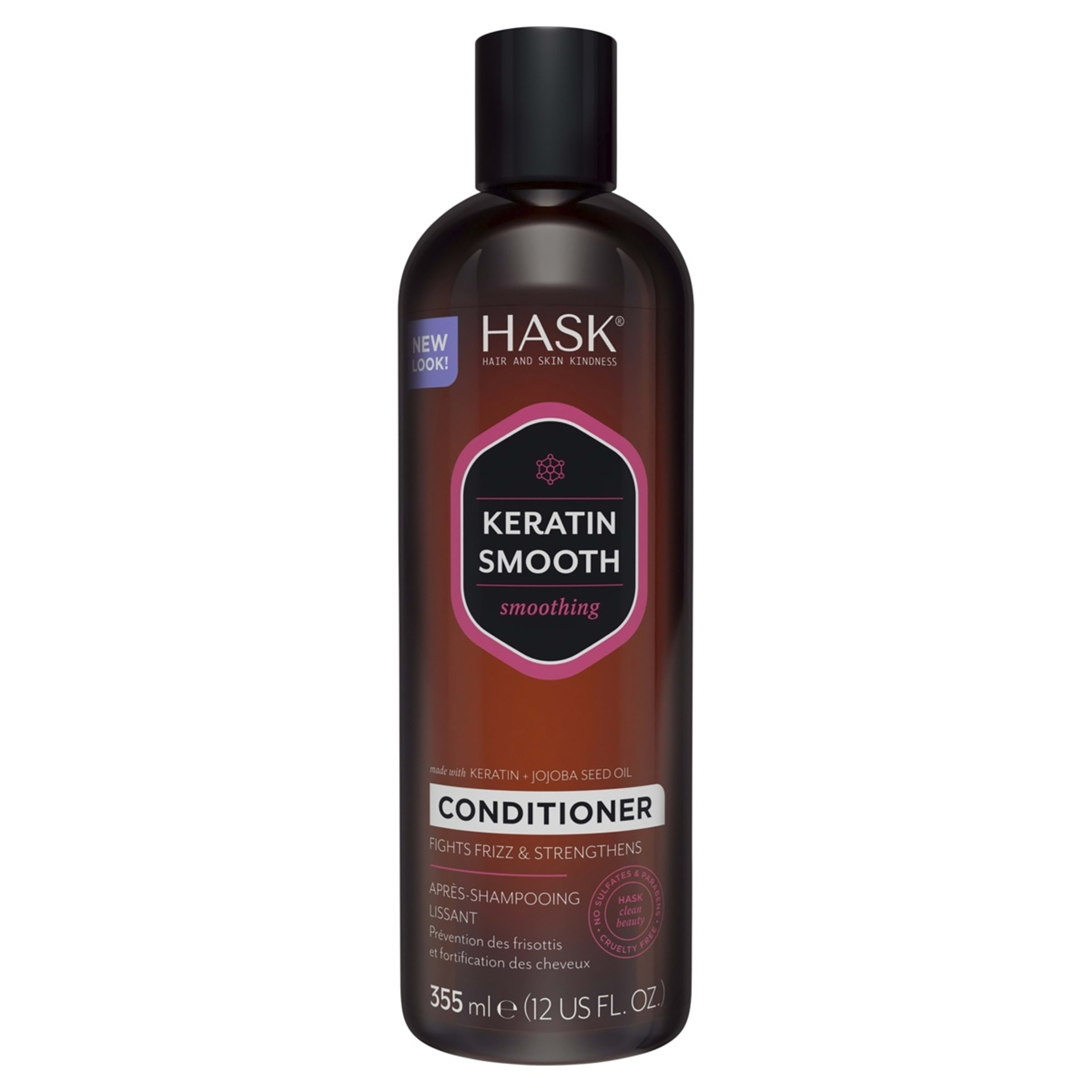 1 HASK Smoothing Conditioner 355ml - Keratin and Jojoba Seed Oil, 1 of 10