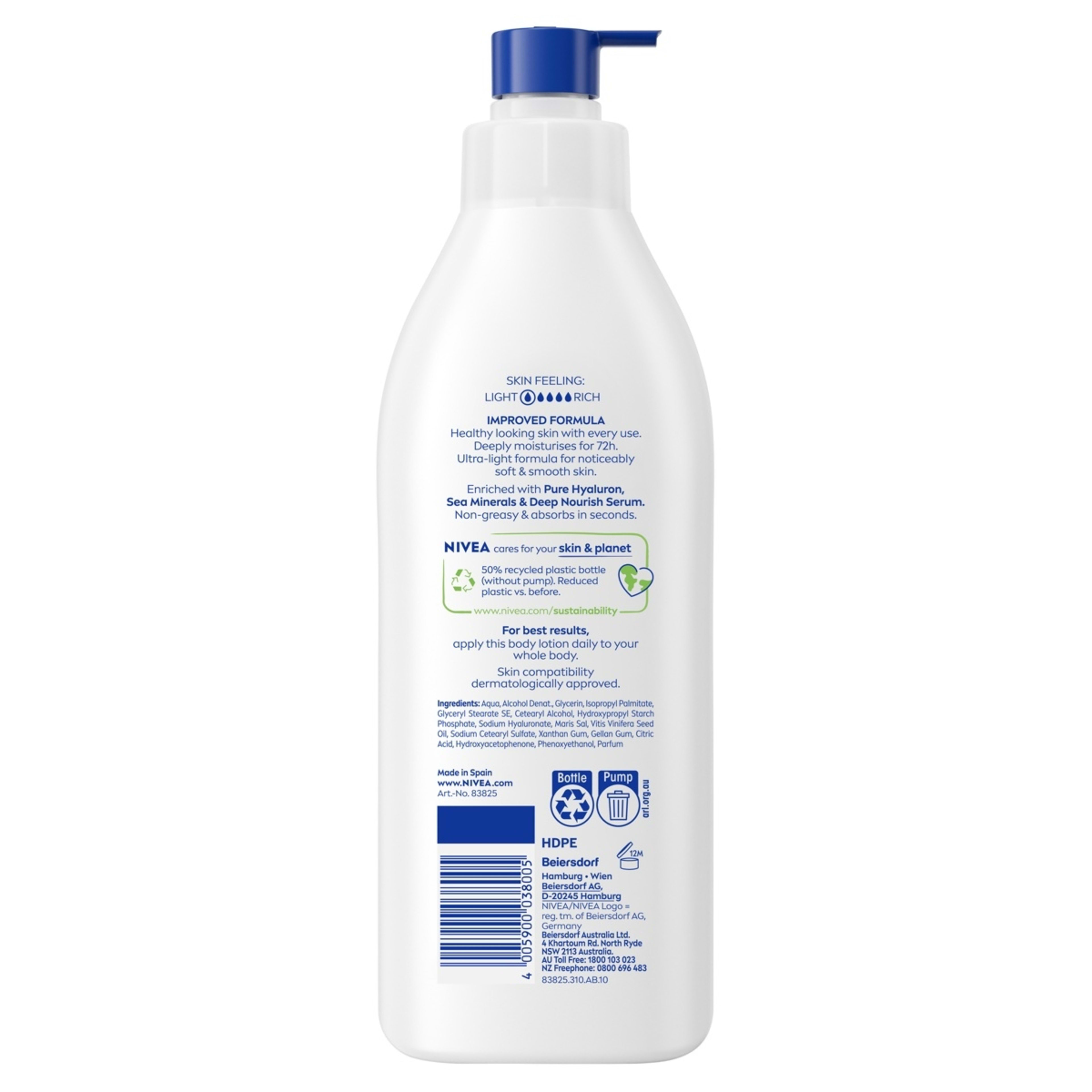2 Nivea Express Hydration Body Lotion 400ml - Deep Moisture Serum and Sea Minerals, 2 of 9