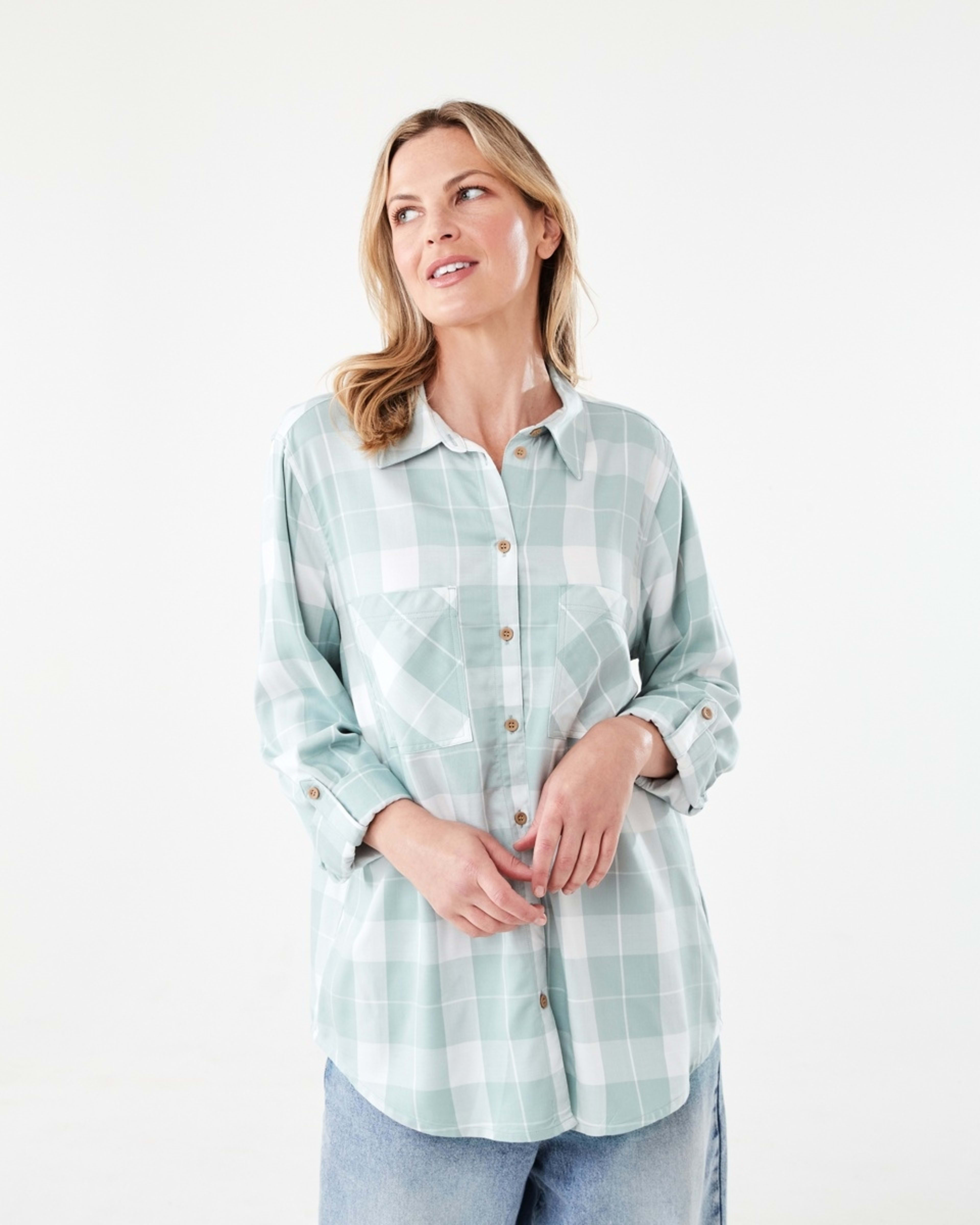 1 Long Sleeve Twill Shirt Foam Chk