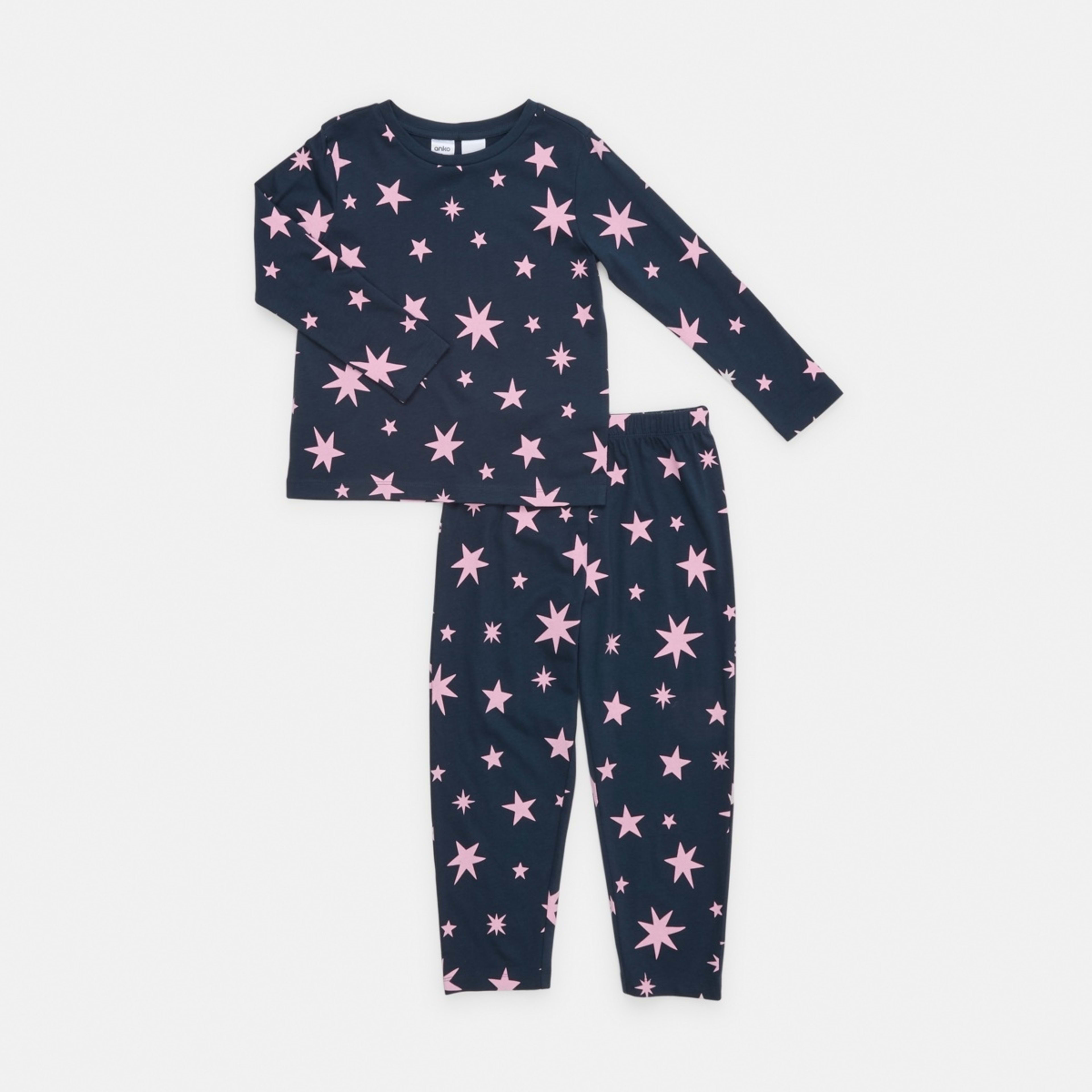 5 Knit Pyjama Set Navy Stars, 5 of 8