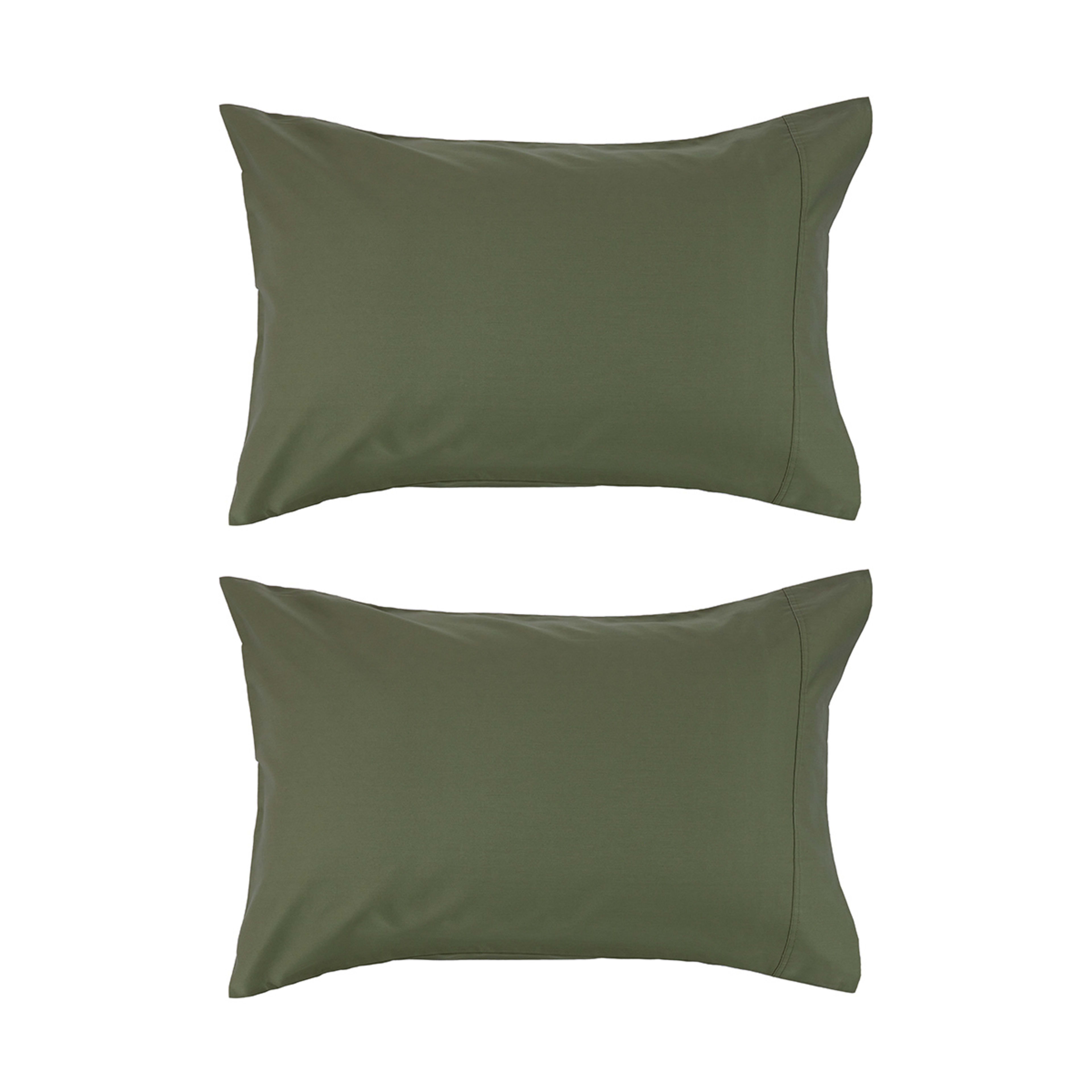 1 2 Pack 500 Thread Count Australian Grown Cotton Standard Pillowcases - Forest