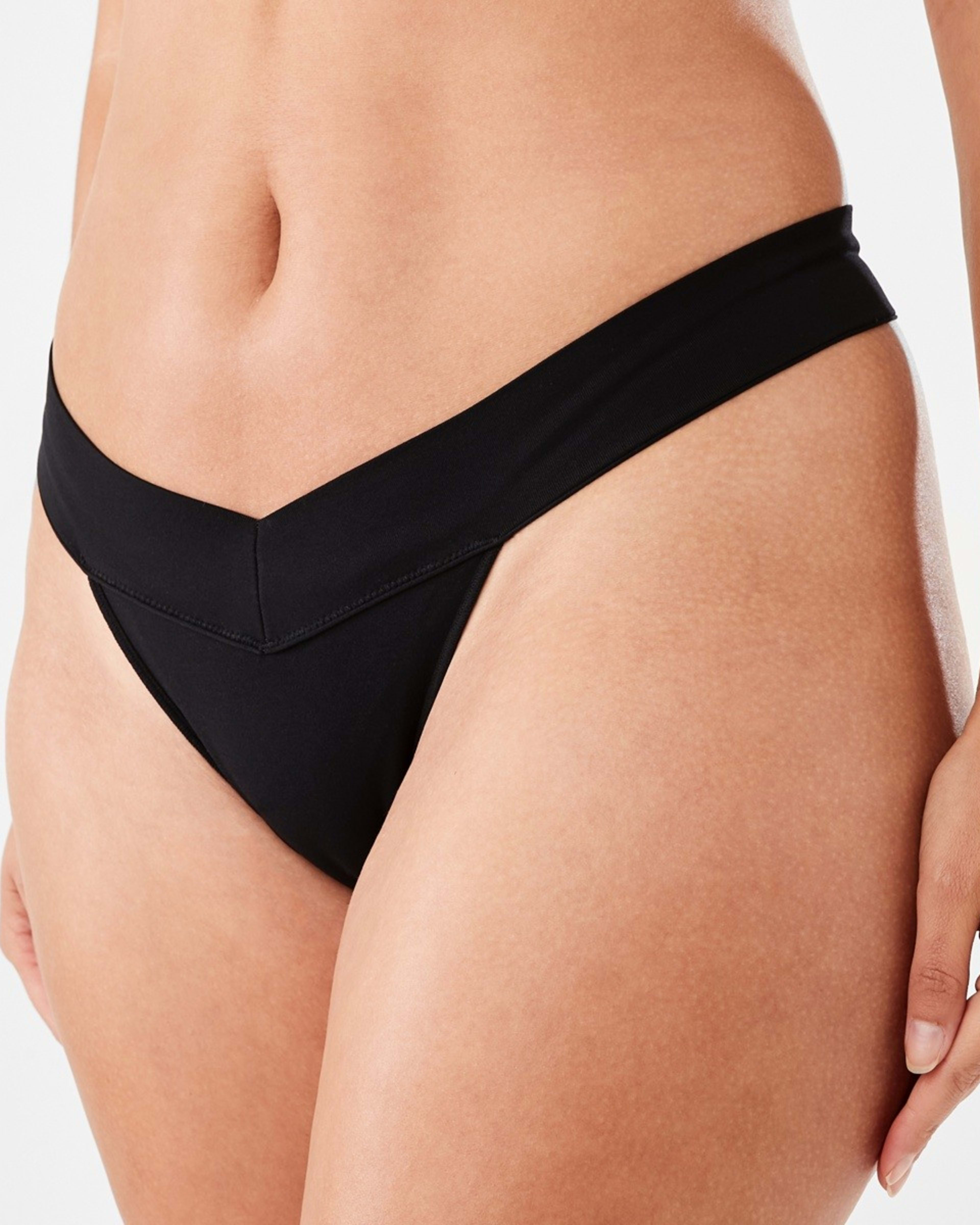 5 3 Pack V-Front Seamfree G-string Briefs BLACK, BLACK, VIOLET ICE, 5 of 6