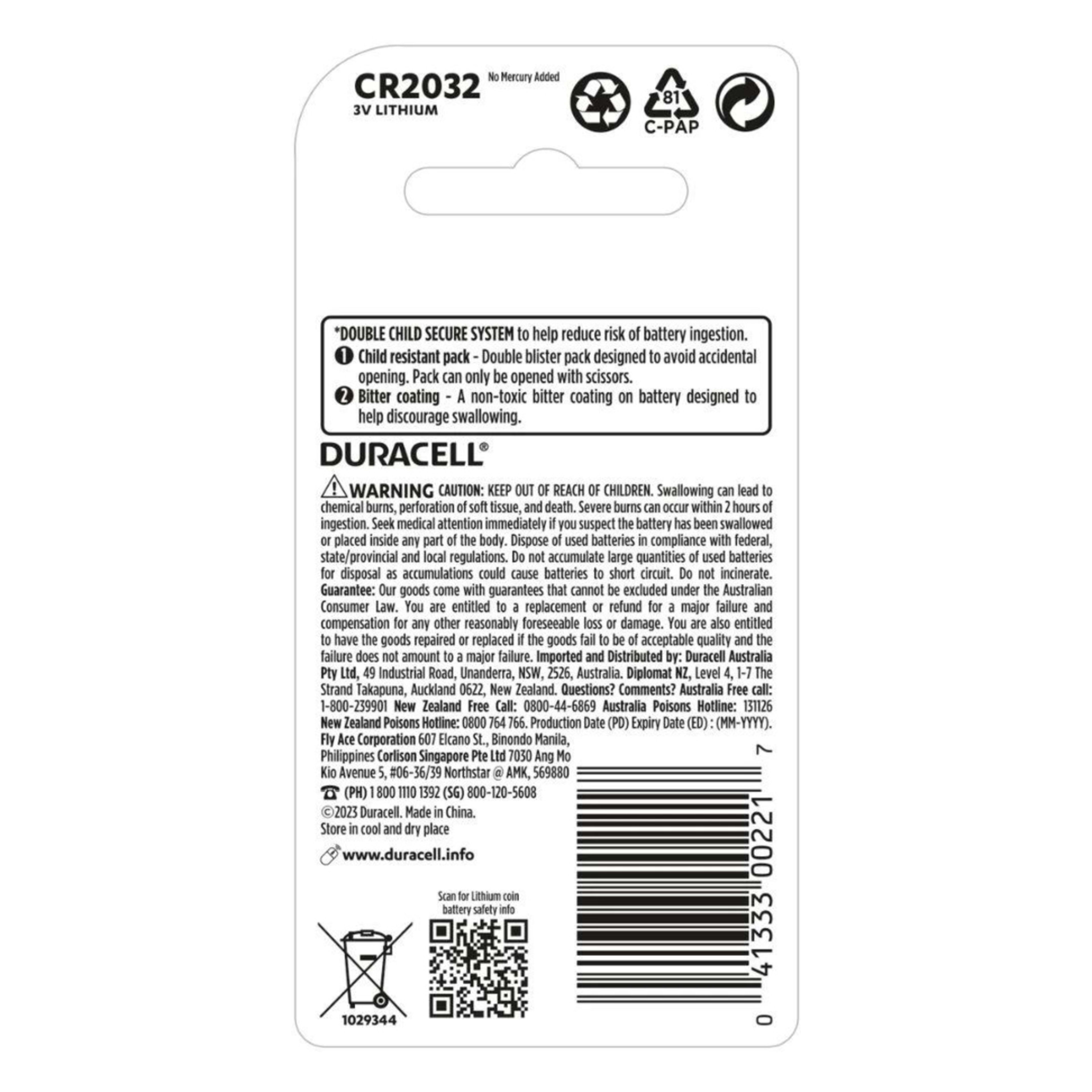 2 Duracell Specialty 2032 Lithium 2 Pack Batteries, 2 of 9