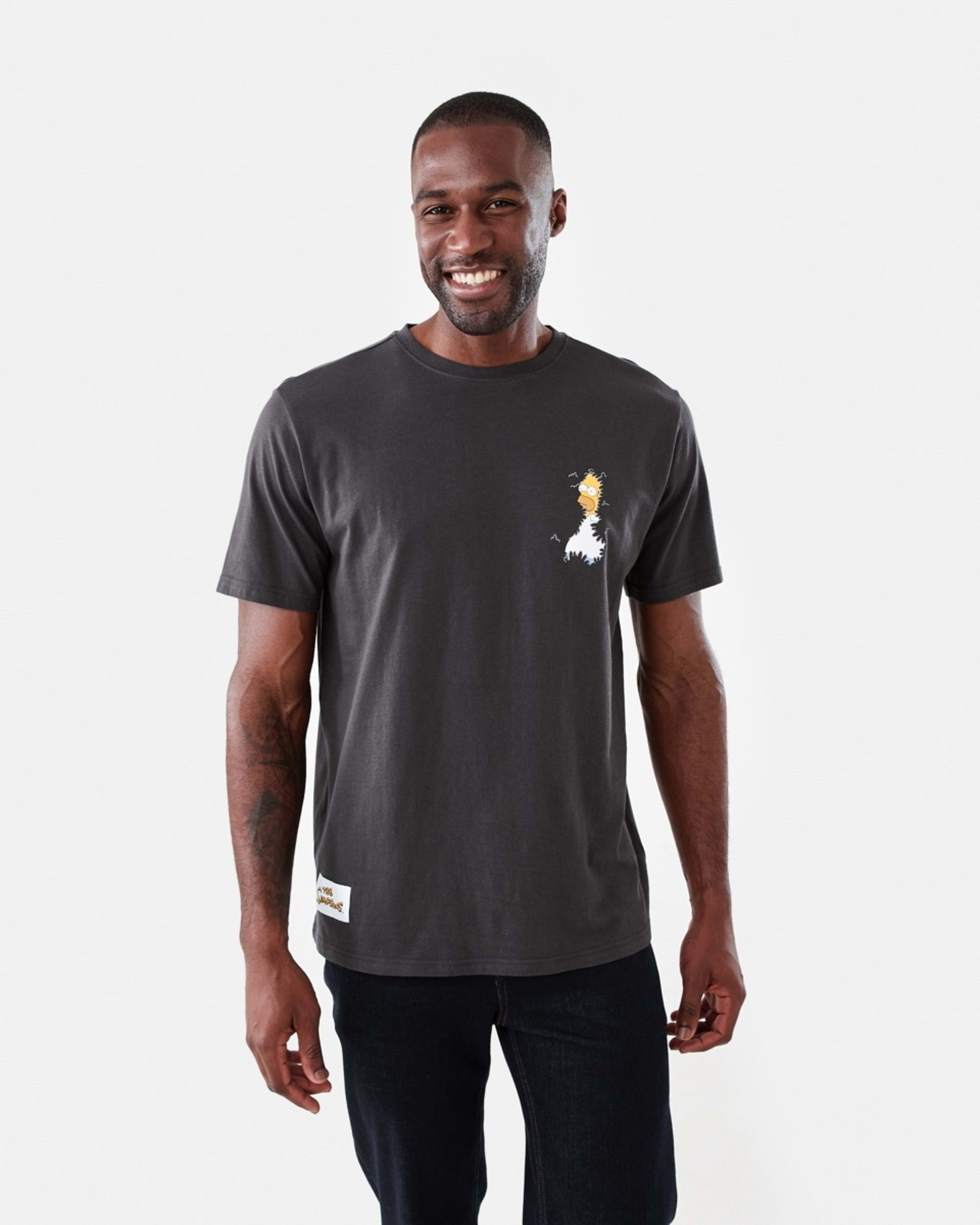 1 Simpsons License T-shirt OYSTER BLACK, 1 of 7