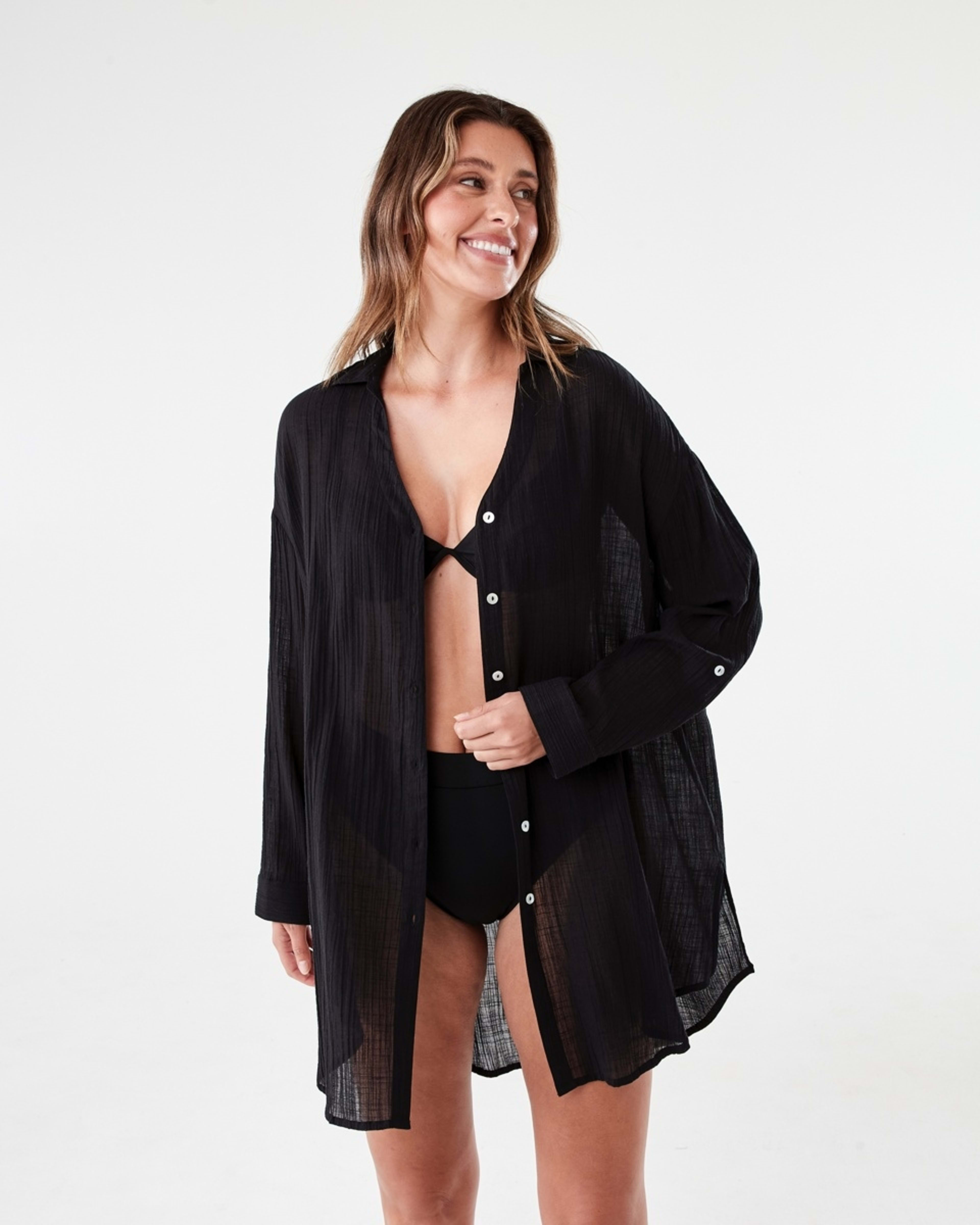 1 Cover Up Shirt BLACK
