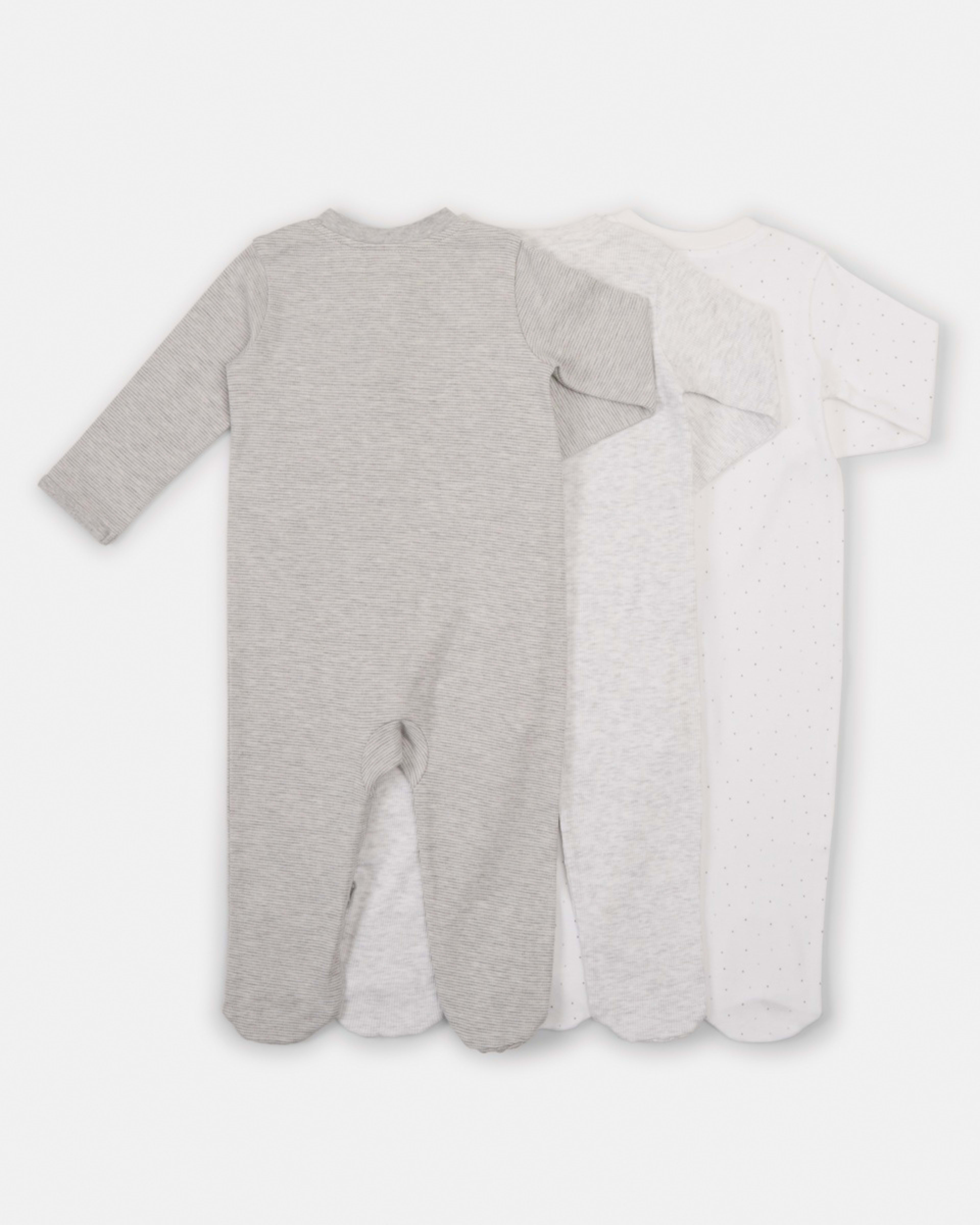 2 3 Pack Coveralls Gry Dots, 2 of 10