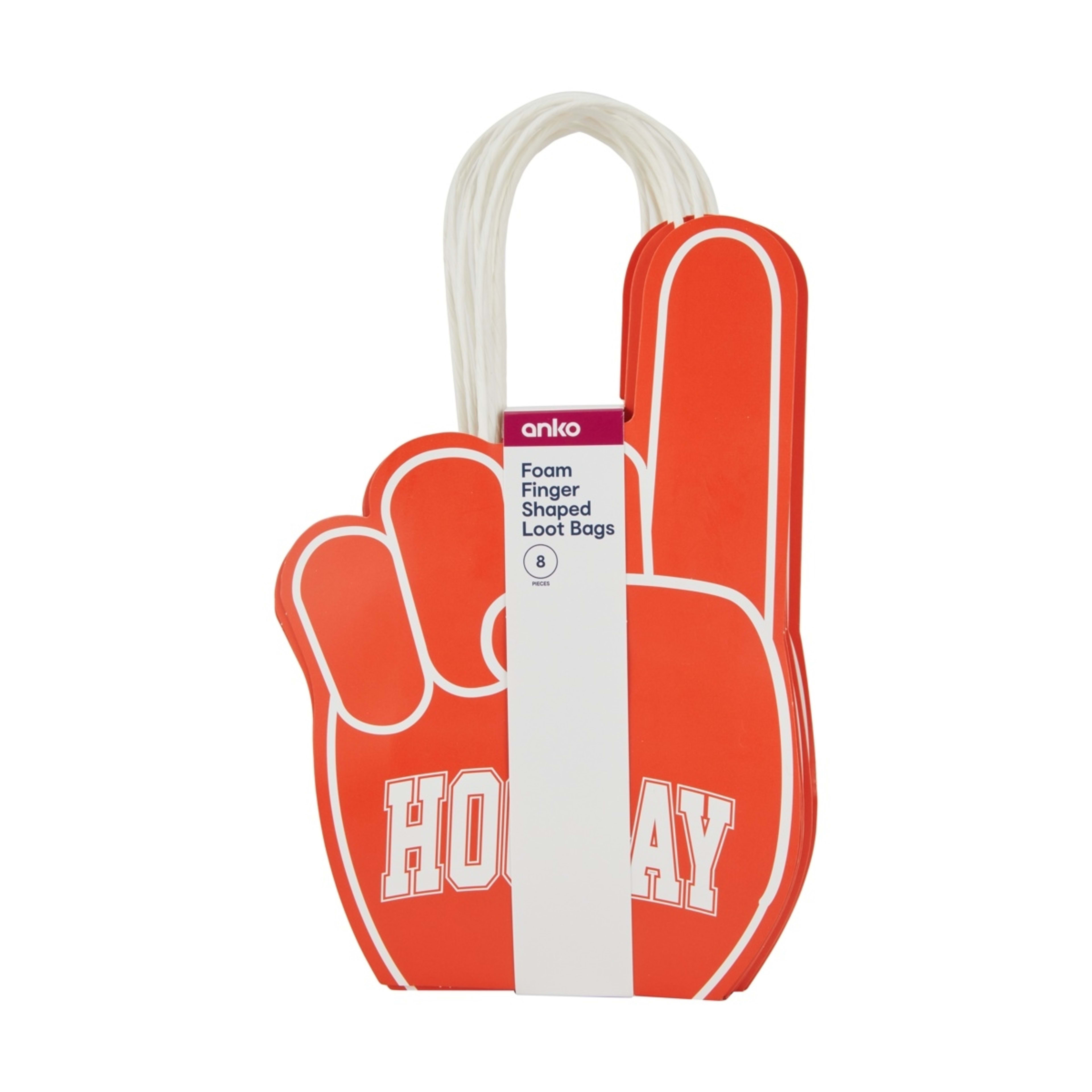 6 8 Piece Foam Finger Shaped Loot Bags, 6 of 6