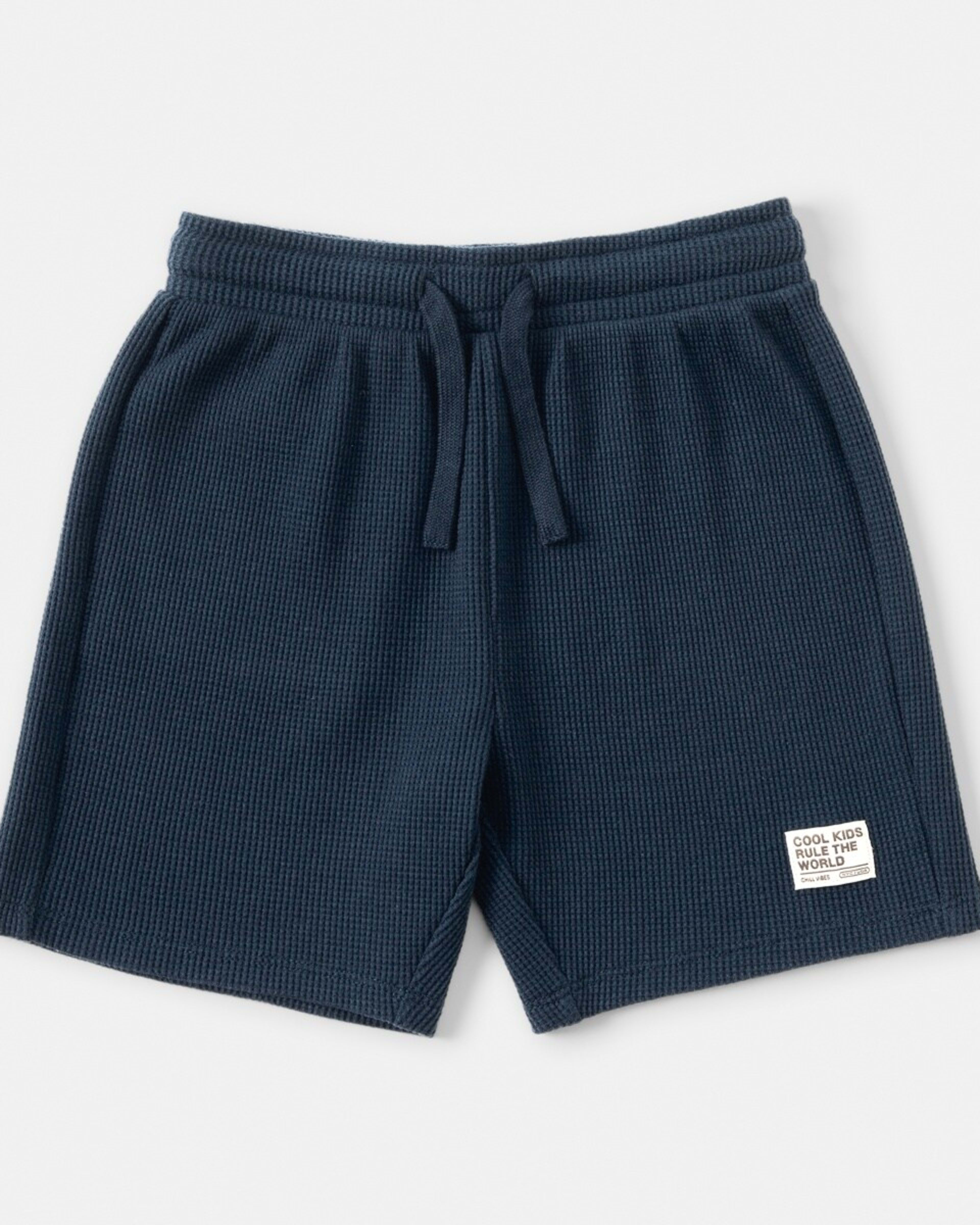 7 Waffle Shorts Dress Navy, 7 of 8