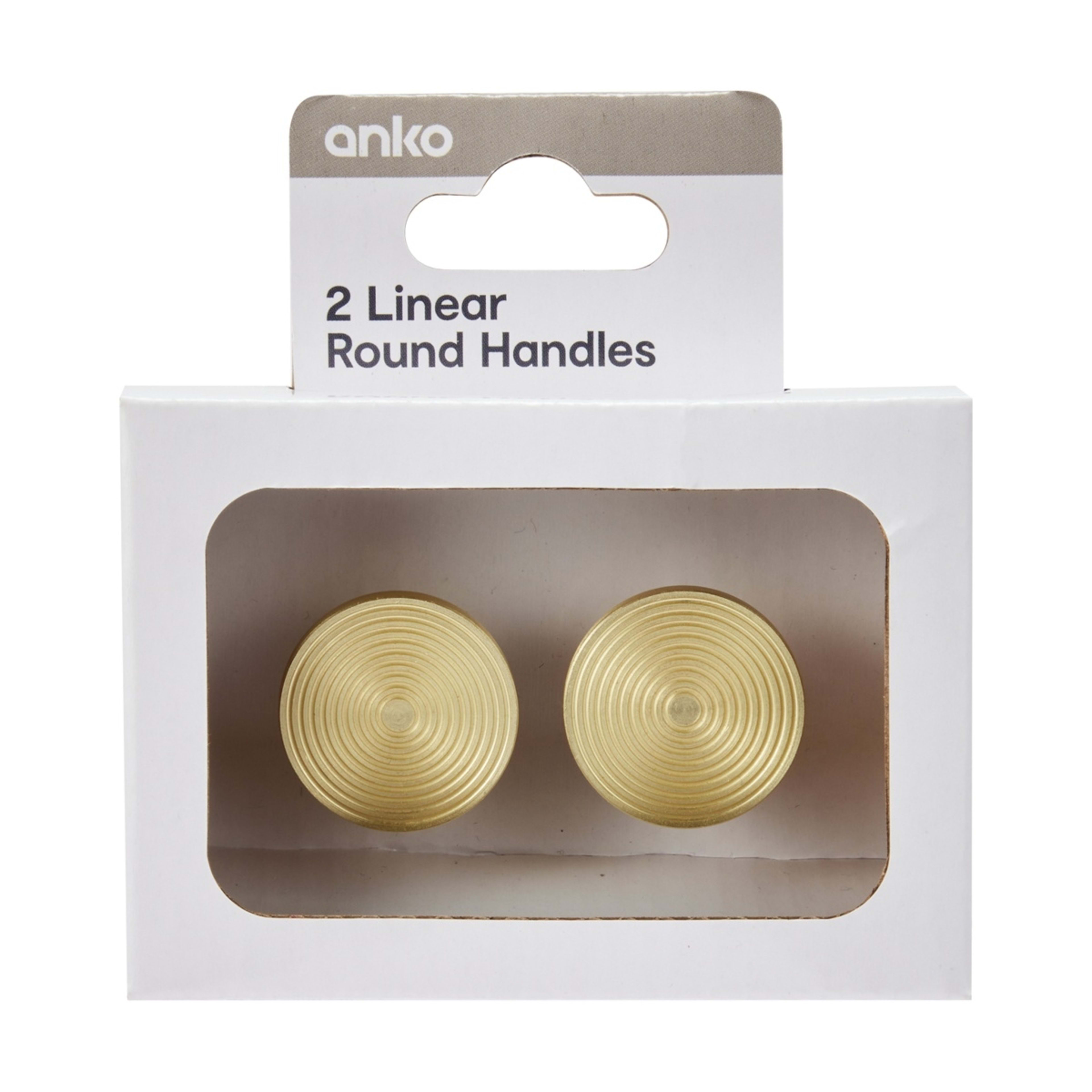 8 2 Pack Linear Round Handles - Gold Look, 8 of 8