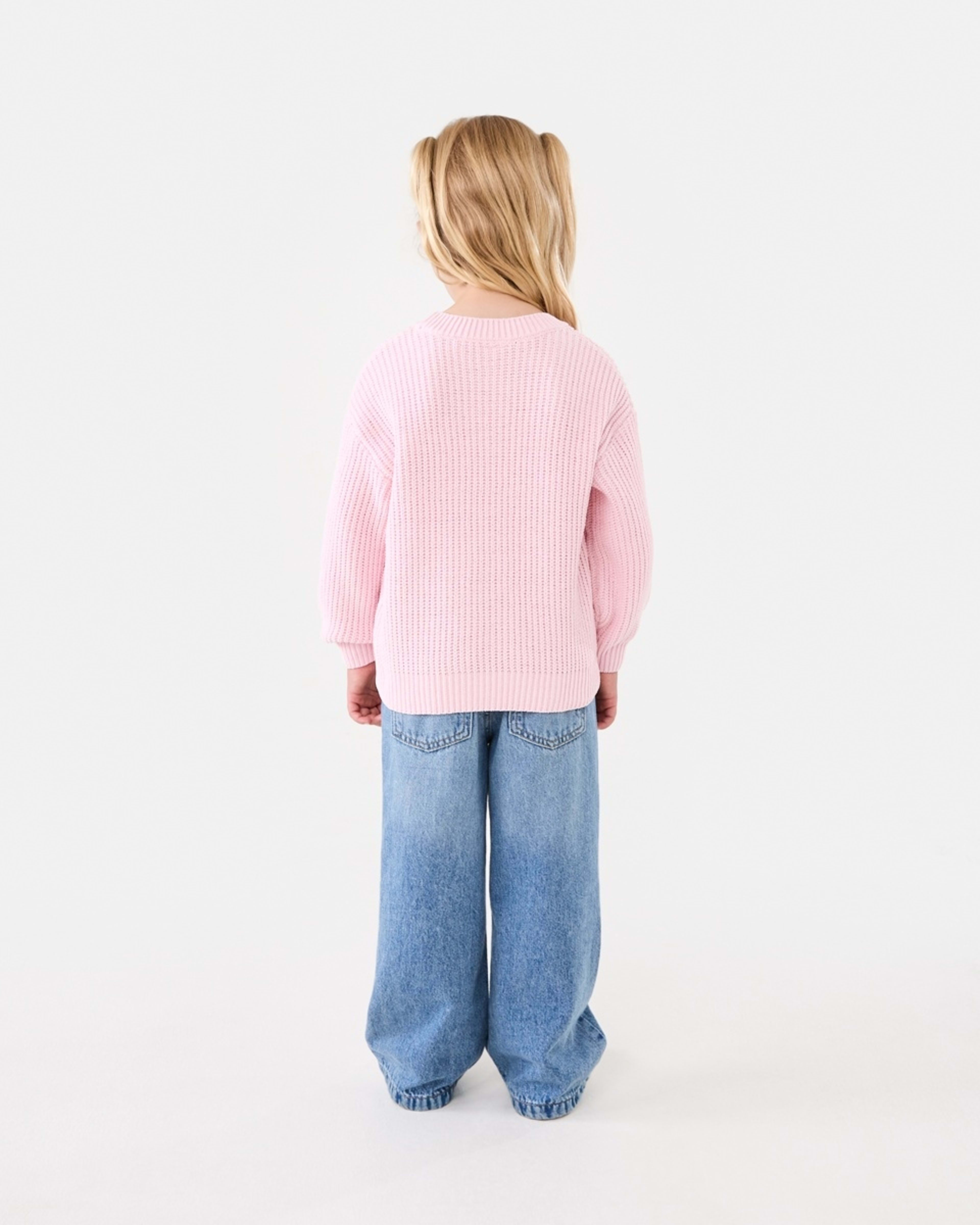 6 Chenille Knit Sweater Pearl Pink, 6 of 8
