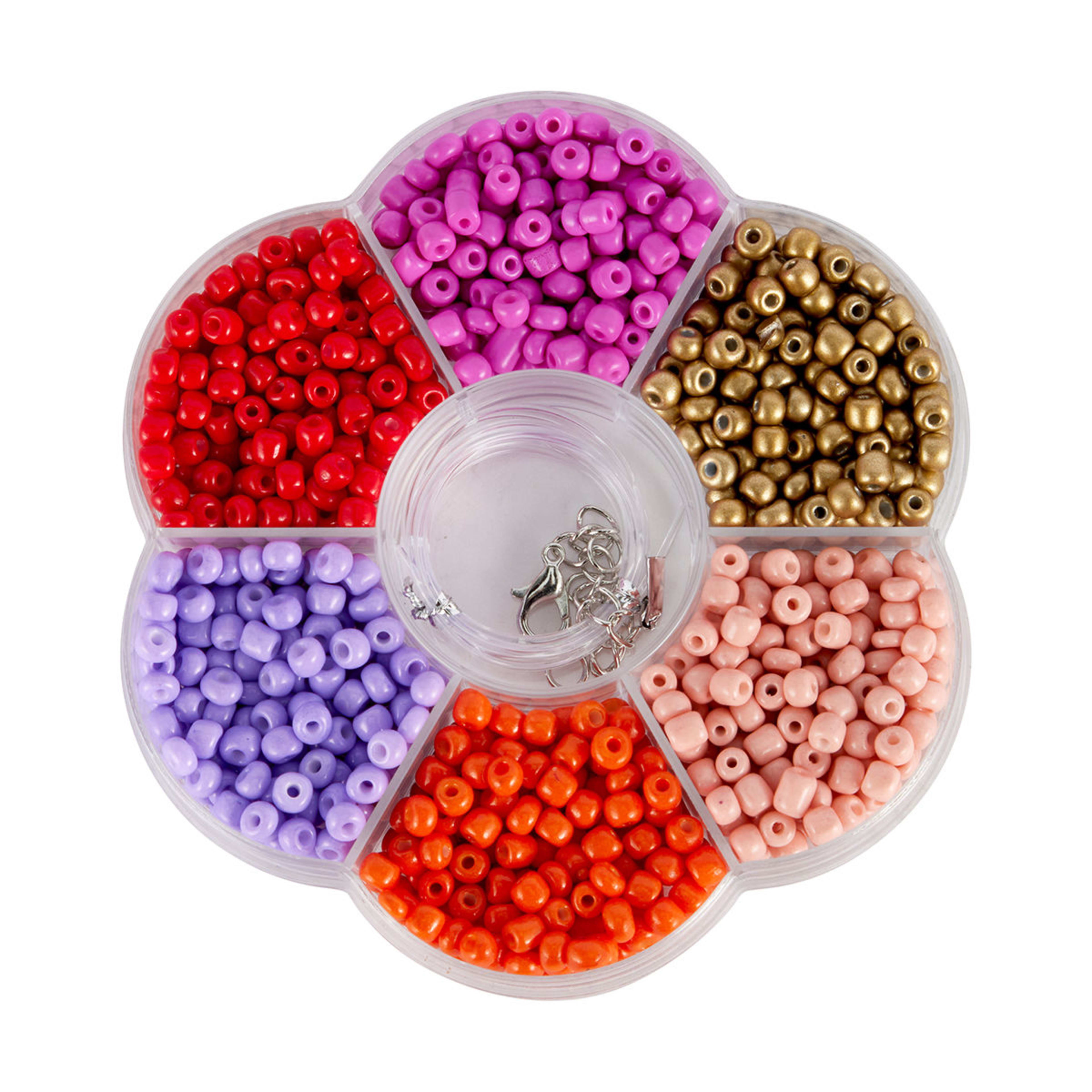 4 Glass Seed Beads - Pink Mix, 4 of 7