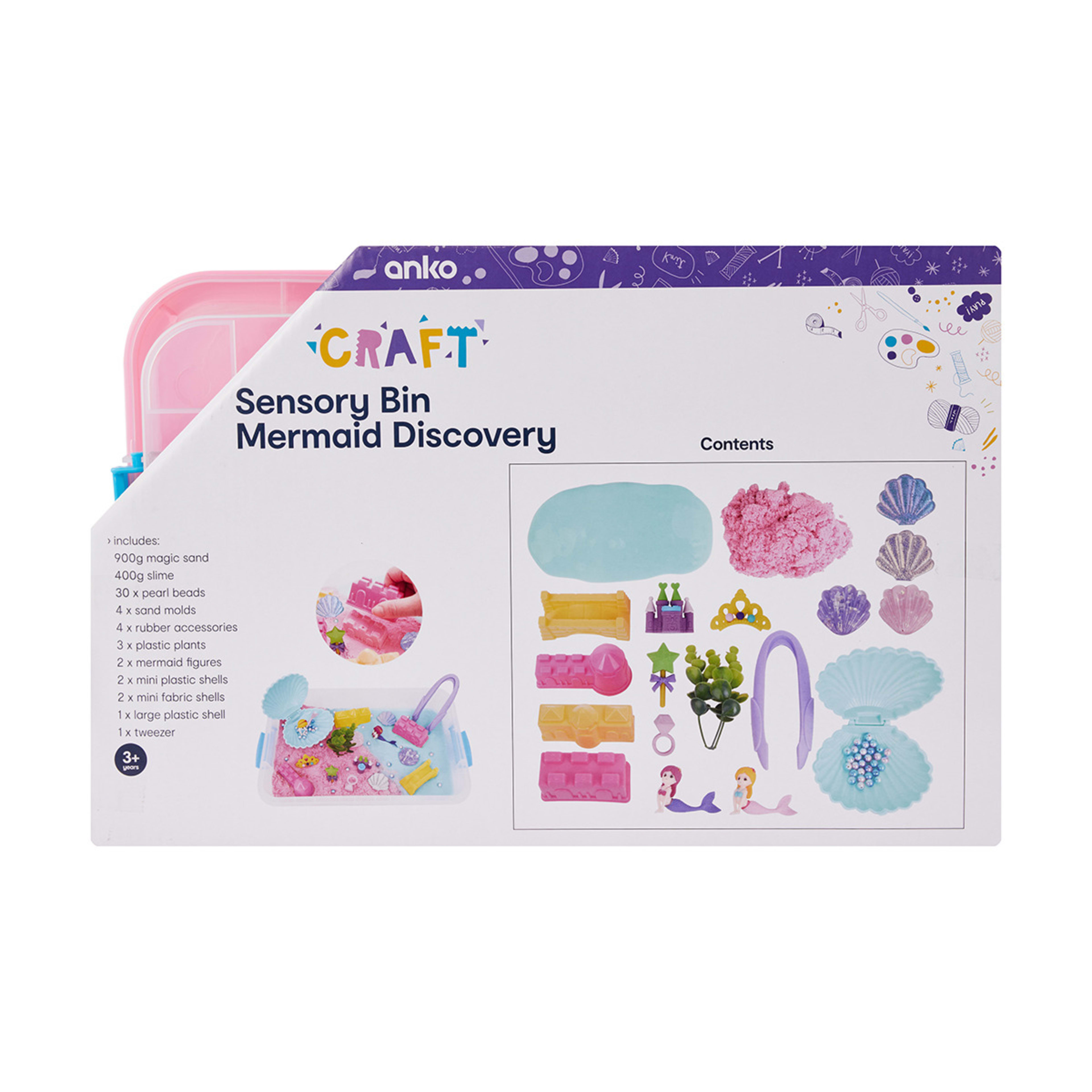 Sensory Bin Mermaid Discovery Set Kmart