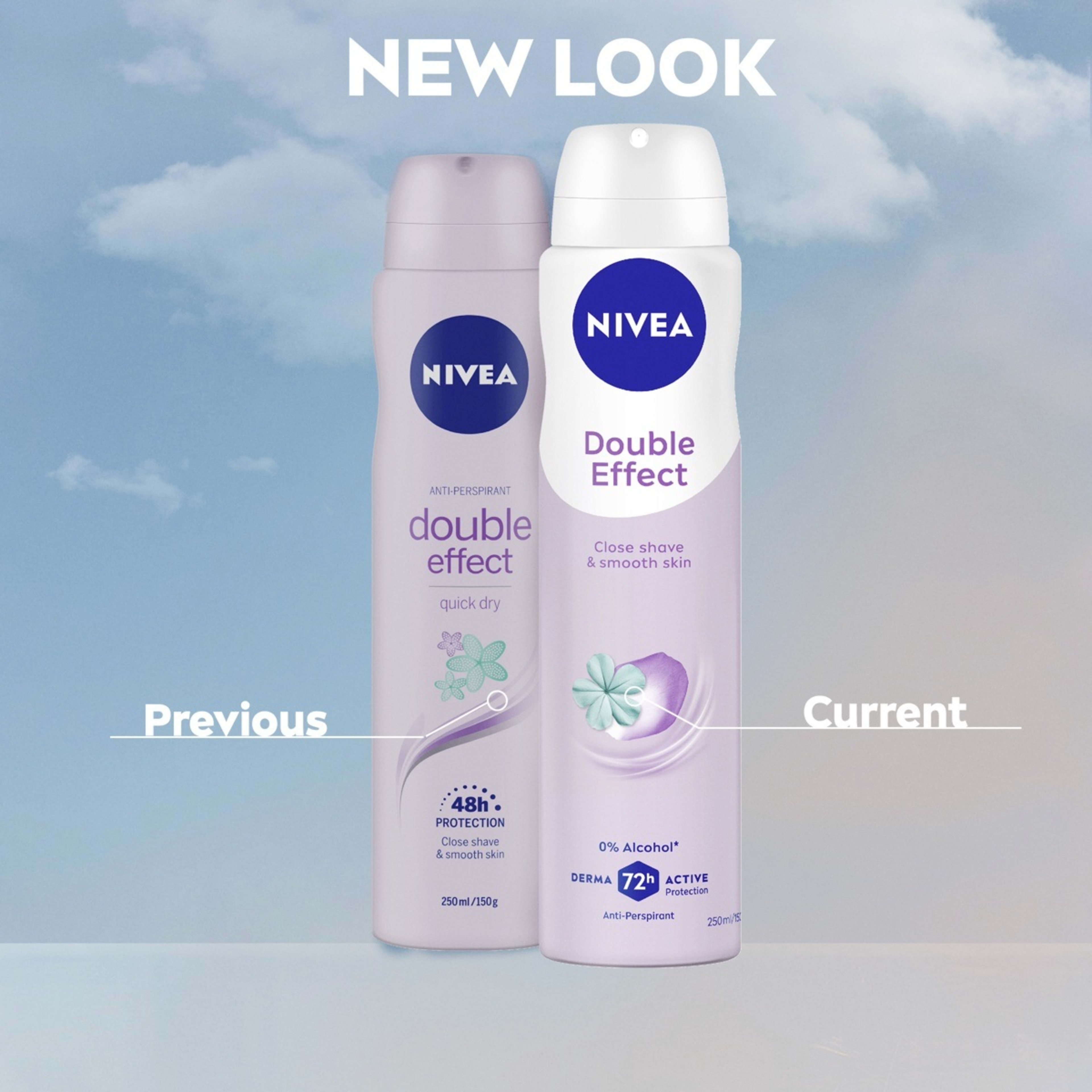 8 Nivea Double Effect Anti-Perspirant Aerosol Deodorant 250ml, 8 of 8