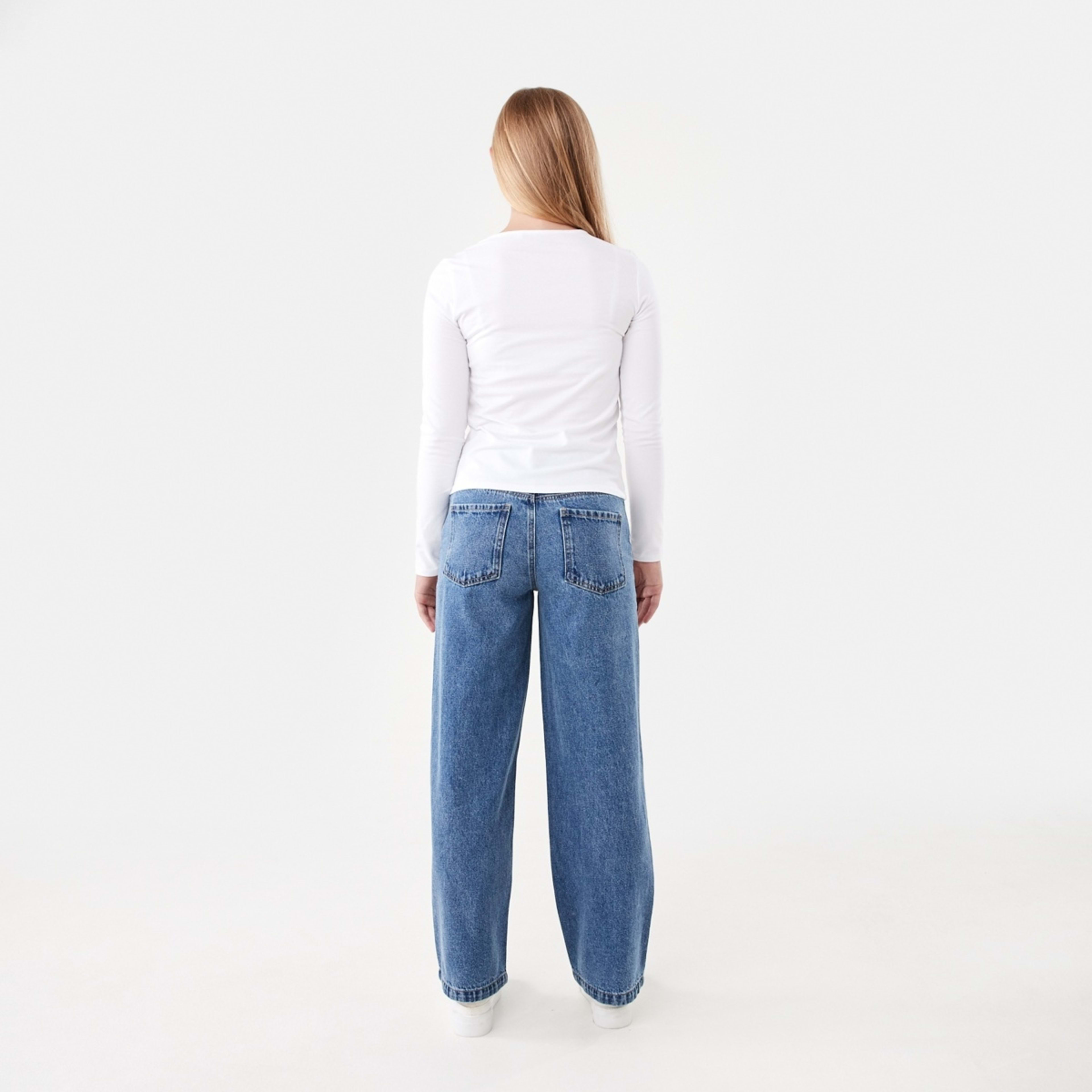 6 Pocket Jeans Mid Wash Denim, 6 of 8