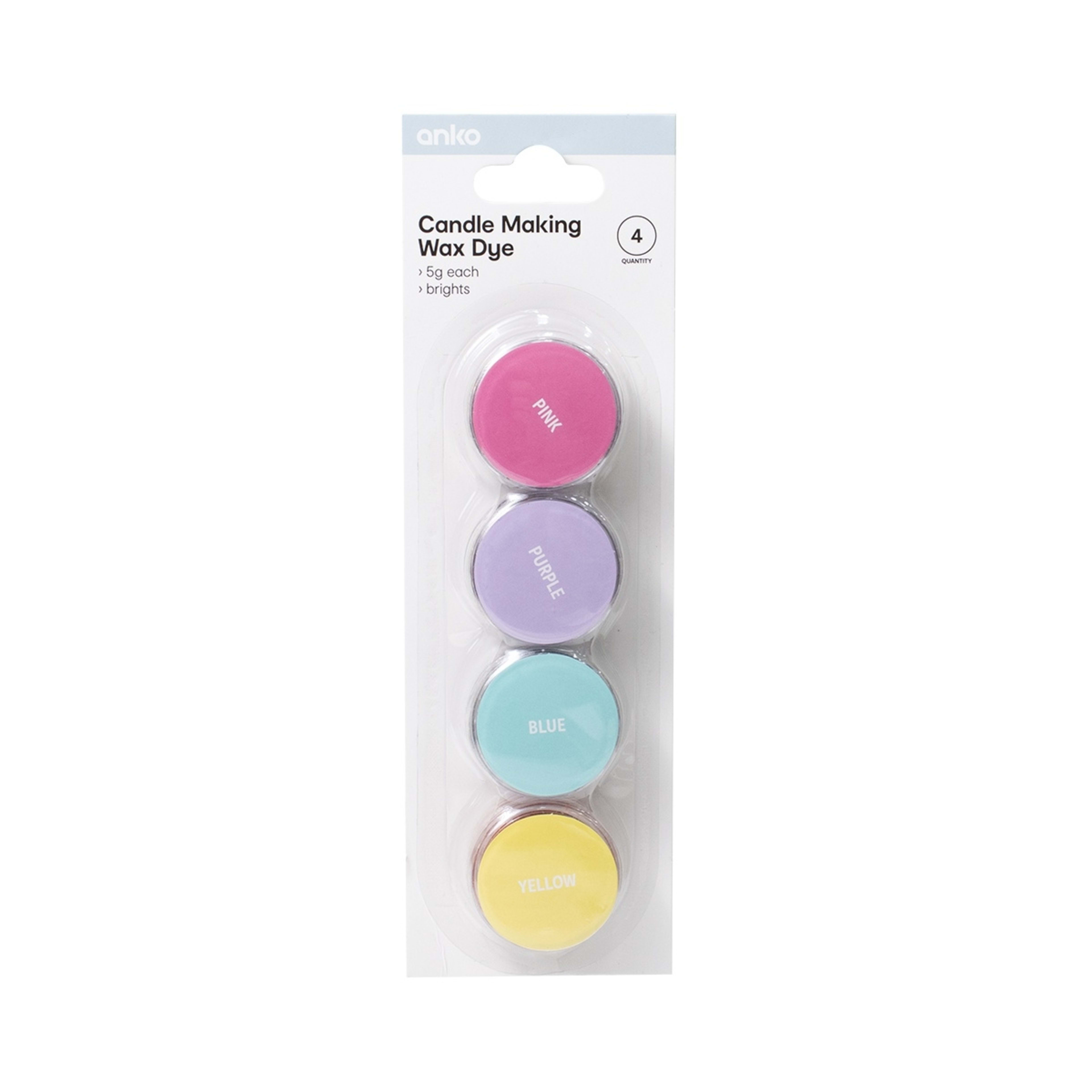 4 Pack Candle Making Wax Dye Brights Kmart