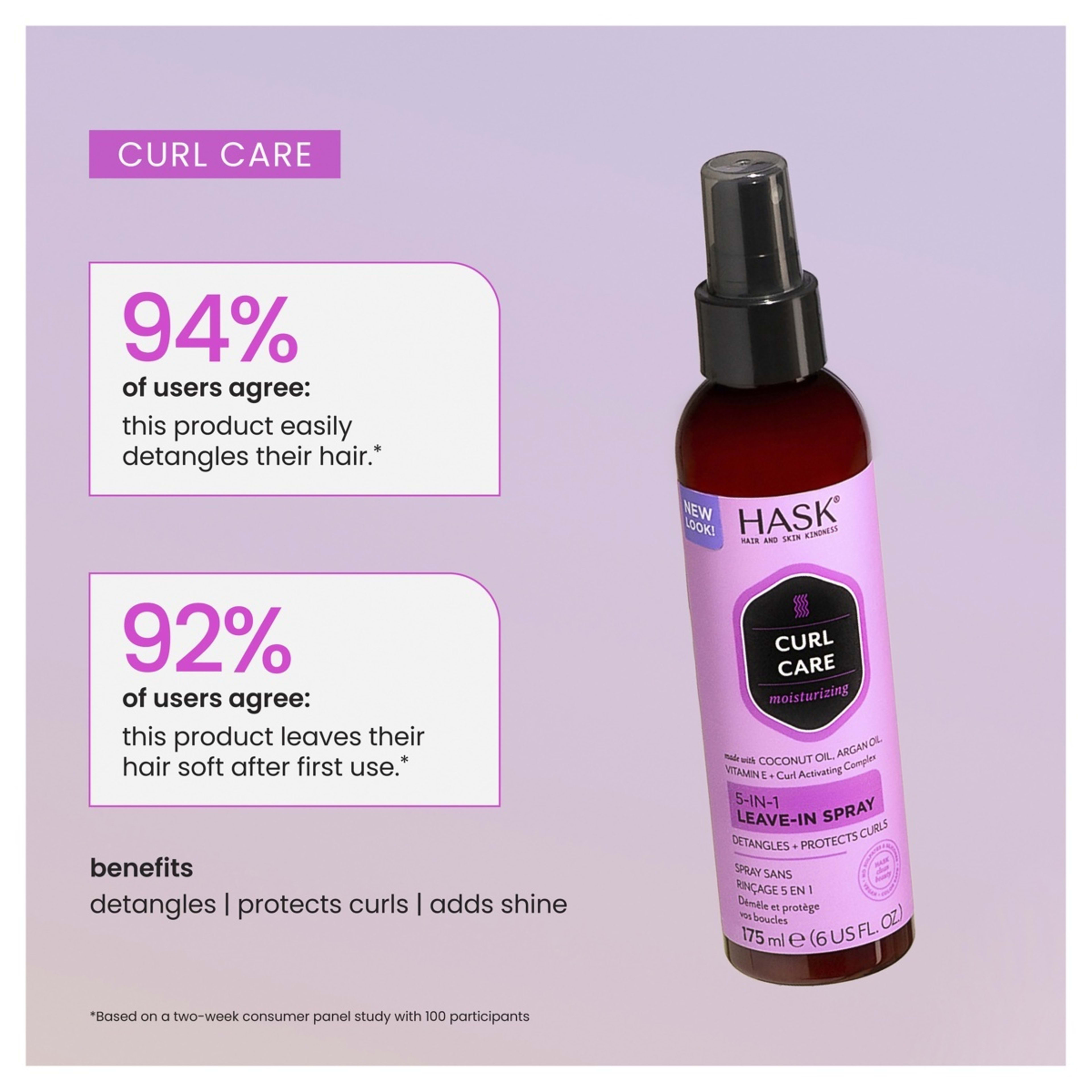 6 HASK Curl Care 5-in-1 Leave-in Spray 175ml - Coconut Oil, Argan Oil, Vitamin E and Curl Activating Complex, 6 of 10