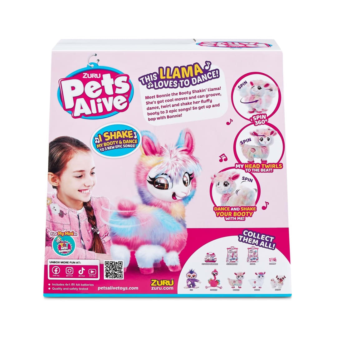 Zuru Pets Alive Rainbow Bonnie the Booty Shakin Llama BatteryPowered