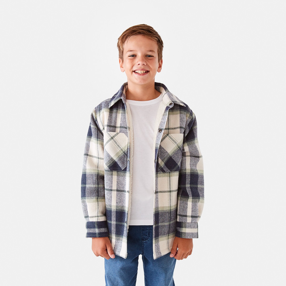 Sherpa Lined Plaid Jacket Kmart