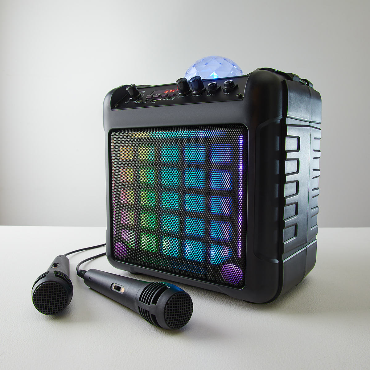 Karaoke Party Speaker with LED and 2 Microphones Kmart NZ