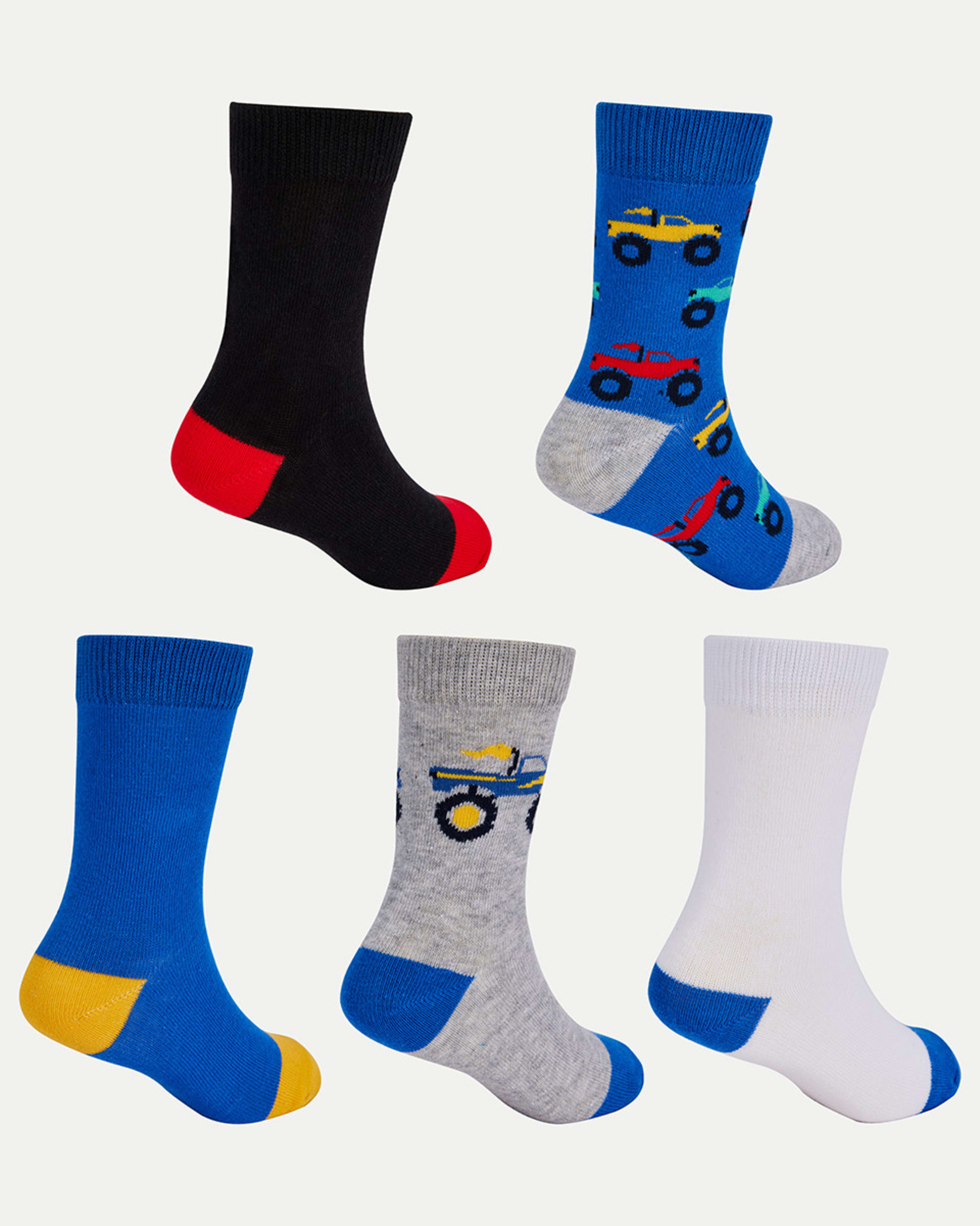 2 5 Pack Crew Socks Truck 24, 2 of 3
