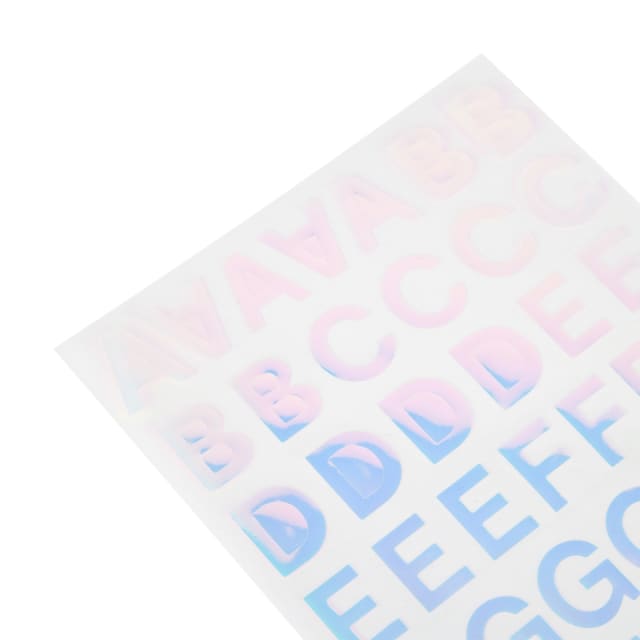 Alphabet Stickers Iridescent Kmart