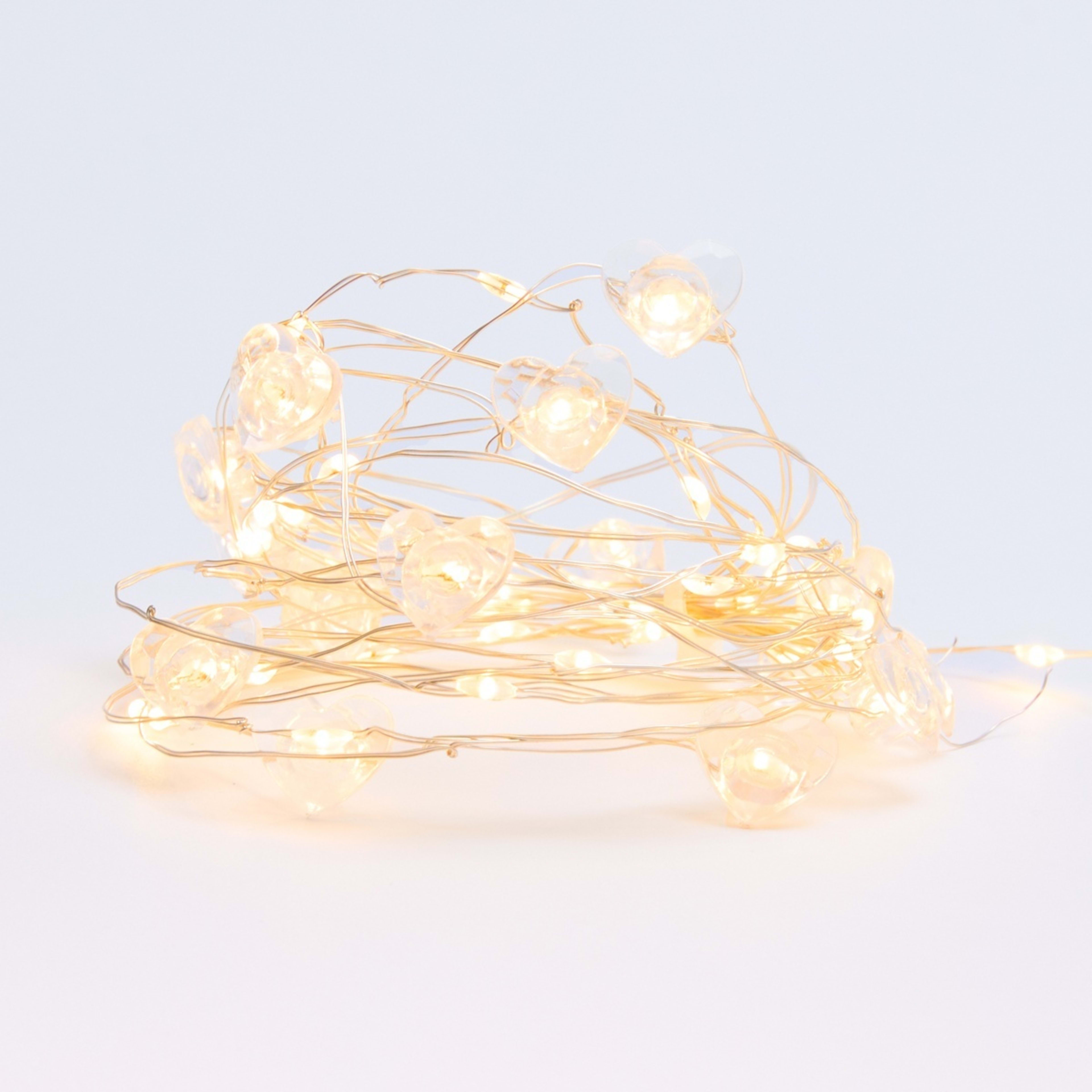 1 Mini Heart Wire String Lights, 1 of 8