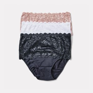 3 Pack Lace Front Full Briefs - Kmart