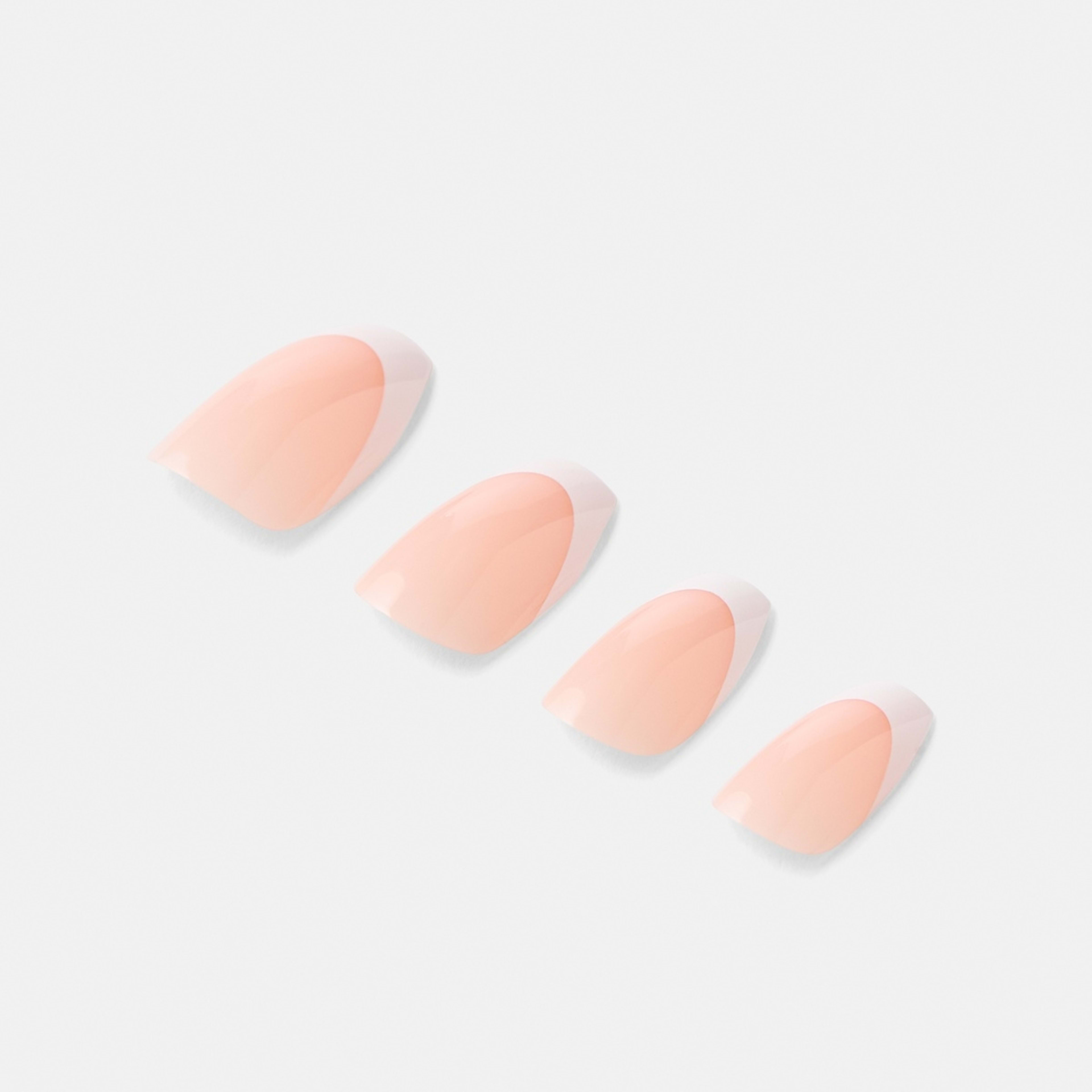 5 OXX Cosmetics 24 Pack Artificial Nails with Adhesive - Coffin Shape, French Tip, 5 of 5