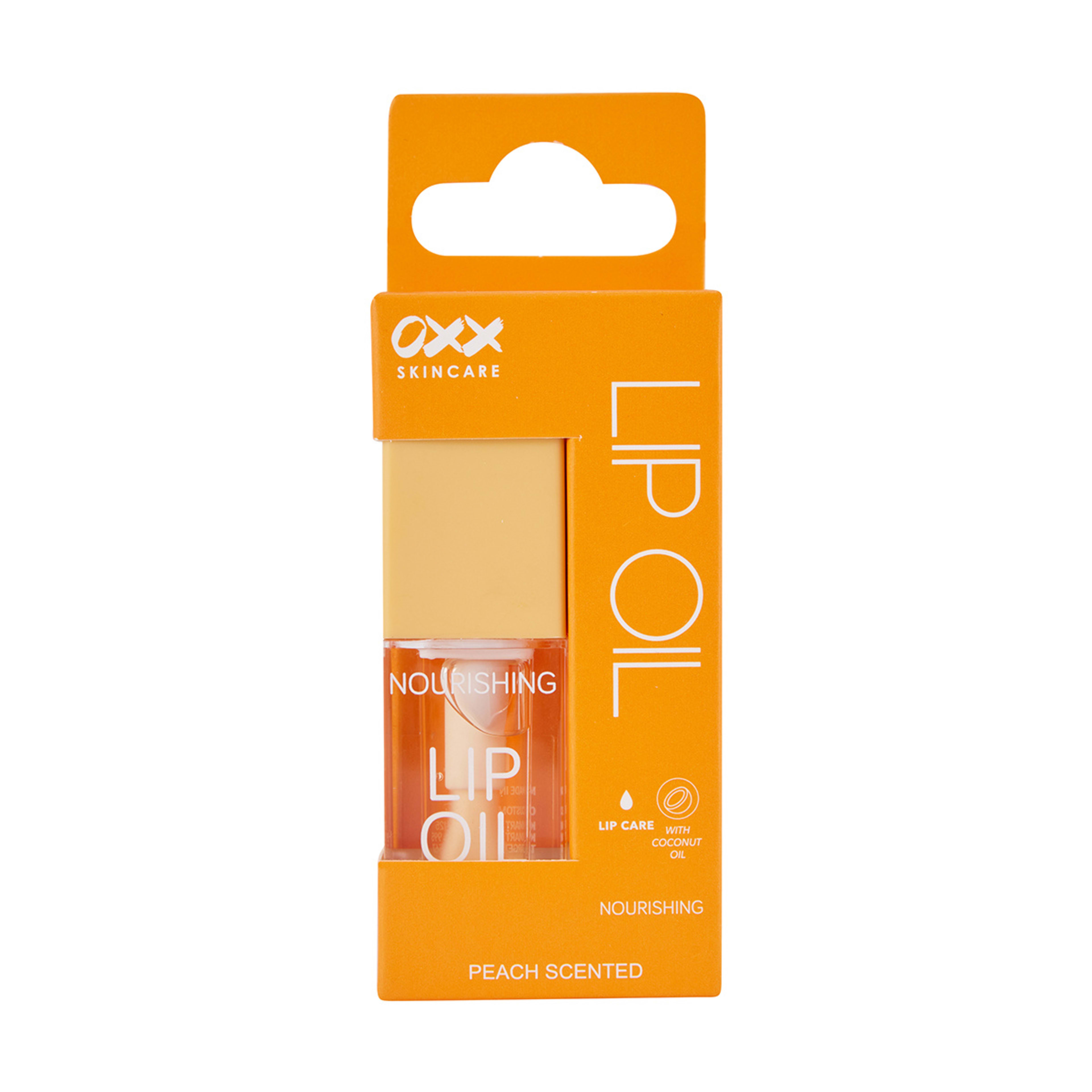 OXX Skincare Lip Oil Coconut Oil and Peach Scented Kmart