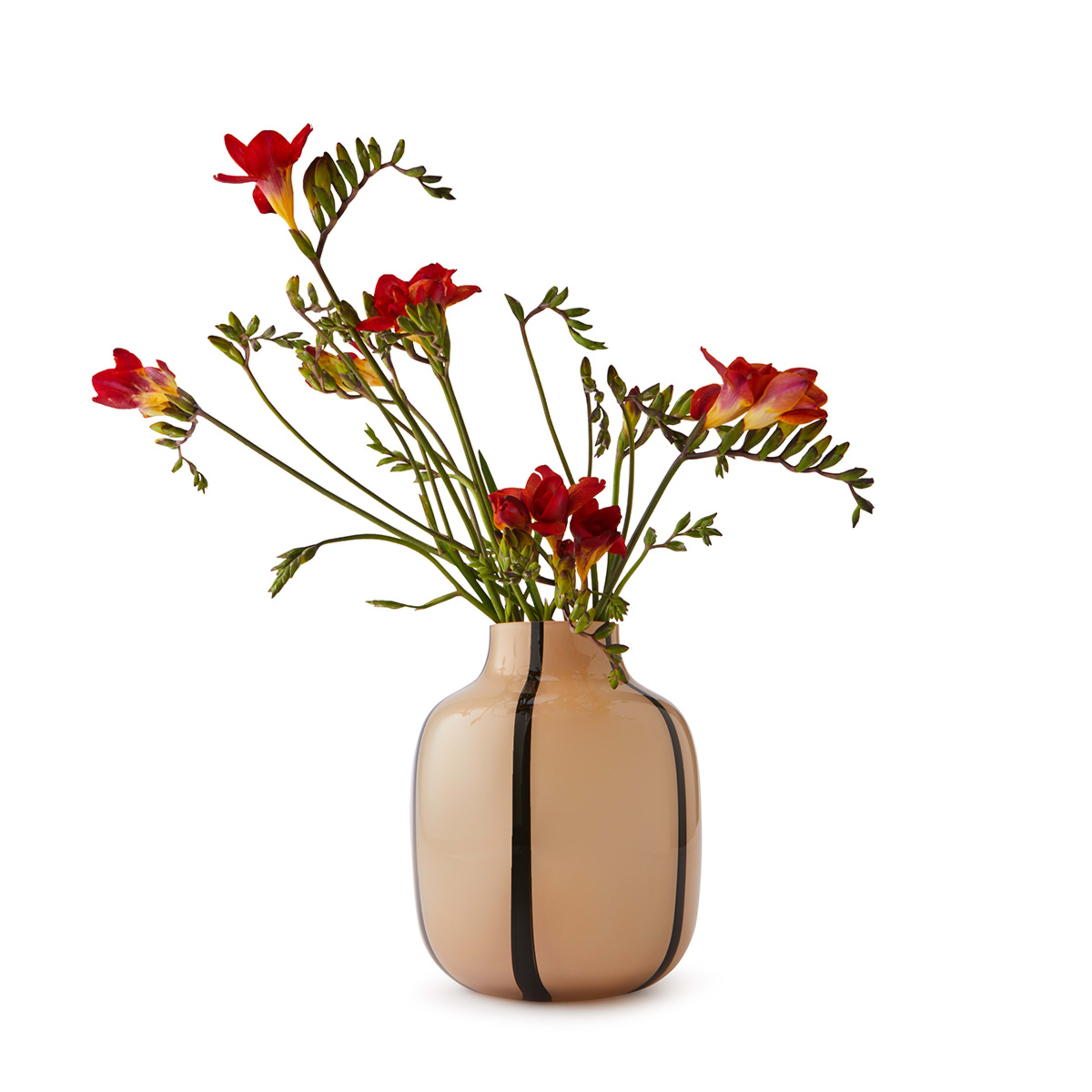 Glass Stripe Vase Kmart