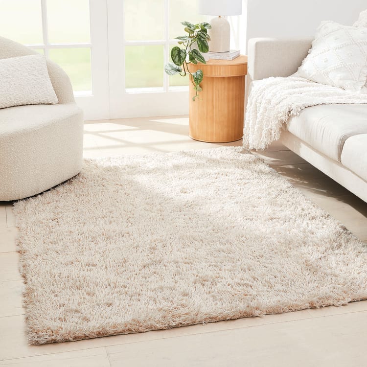 Luxe Rug Medium, Natural 180cm x 133cm Kmart