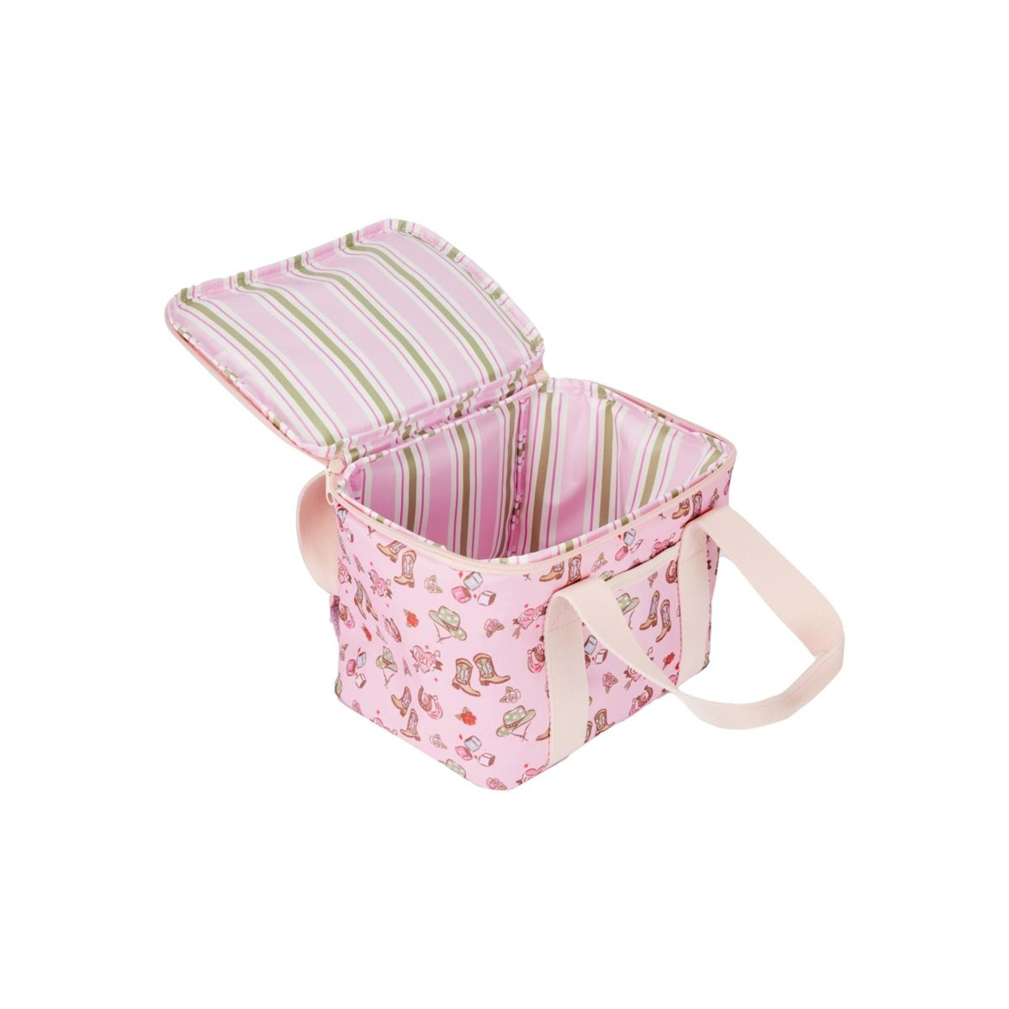2 Twin Handle Cowgirl Lunch Bag - Pink, 2 of 3