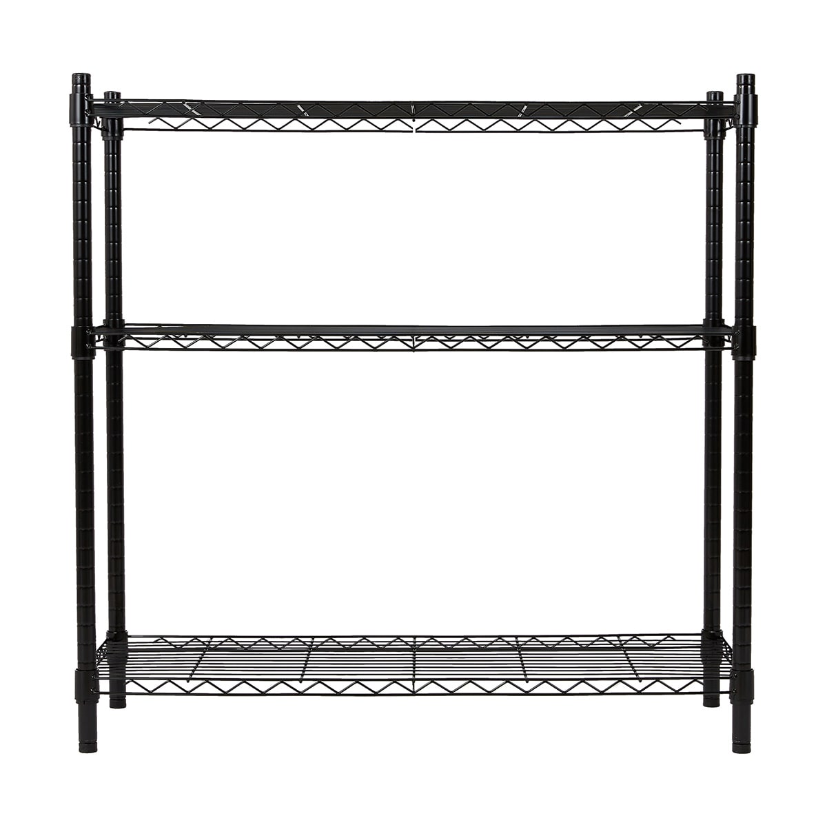 3 Tier Black Shelving Set Kmart
