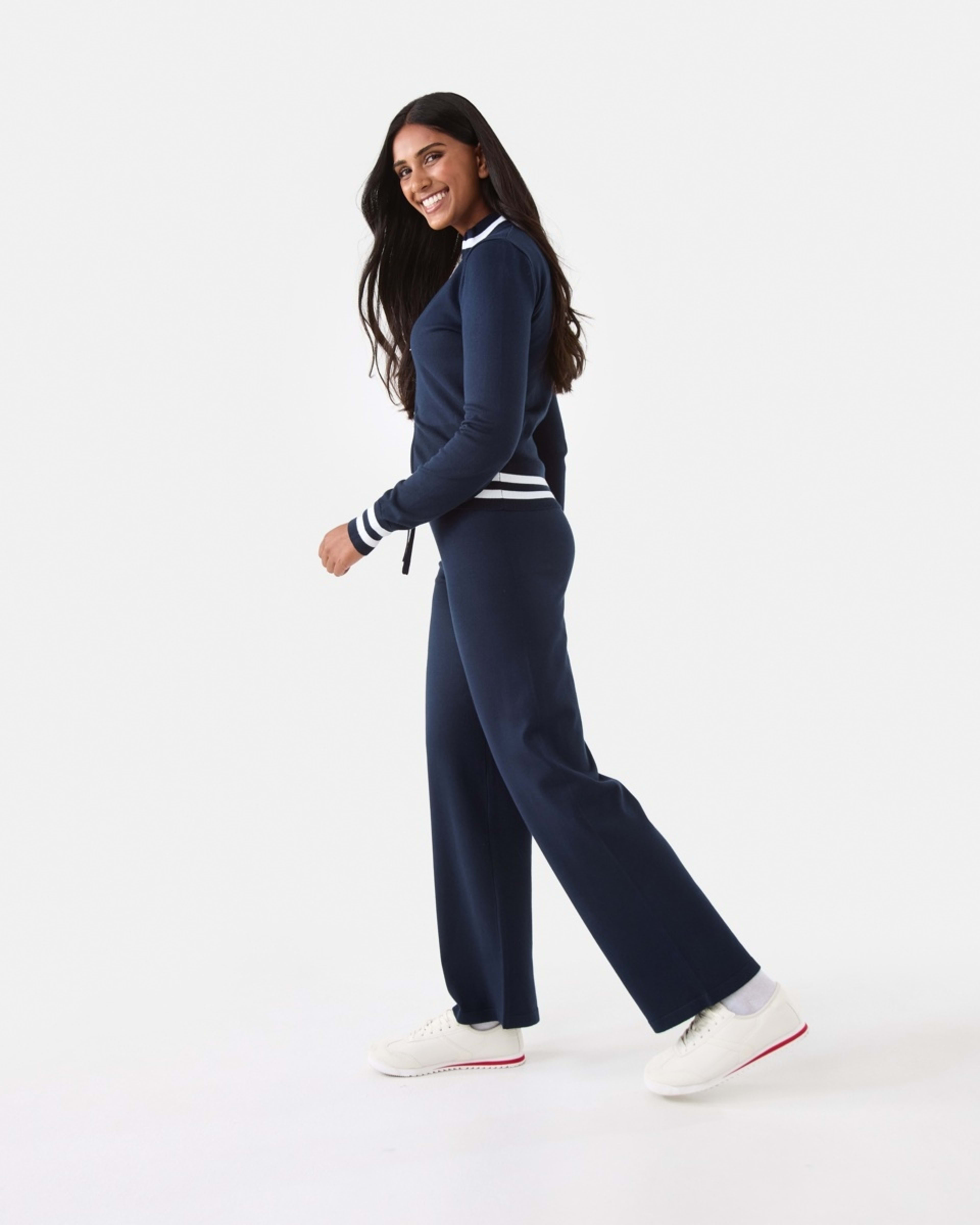 3 True Knit Tie Waist Pants Navy Blaze, 3 of 6