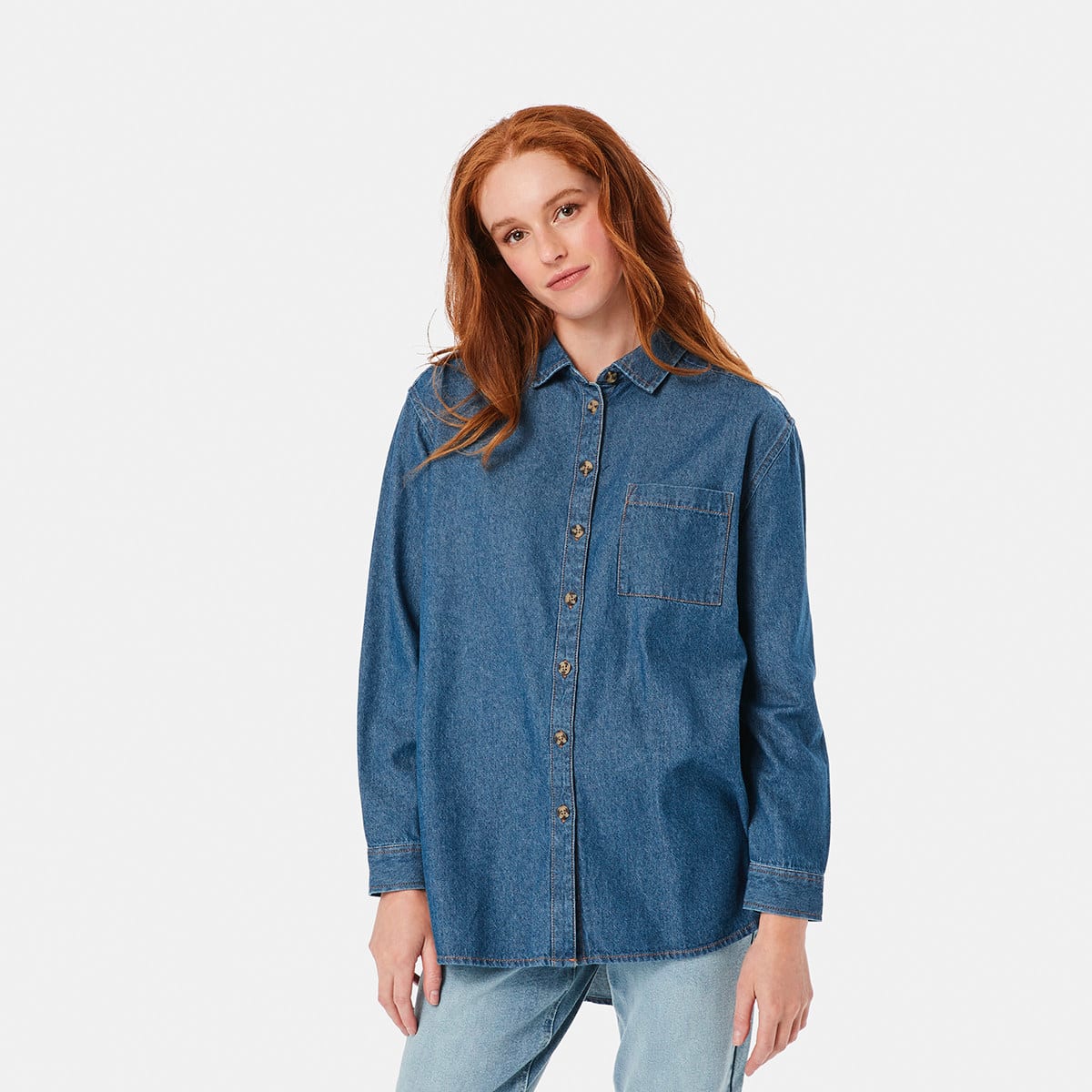 Long Sleeve Denim Shirt - Kmart